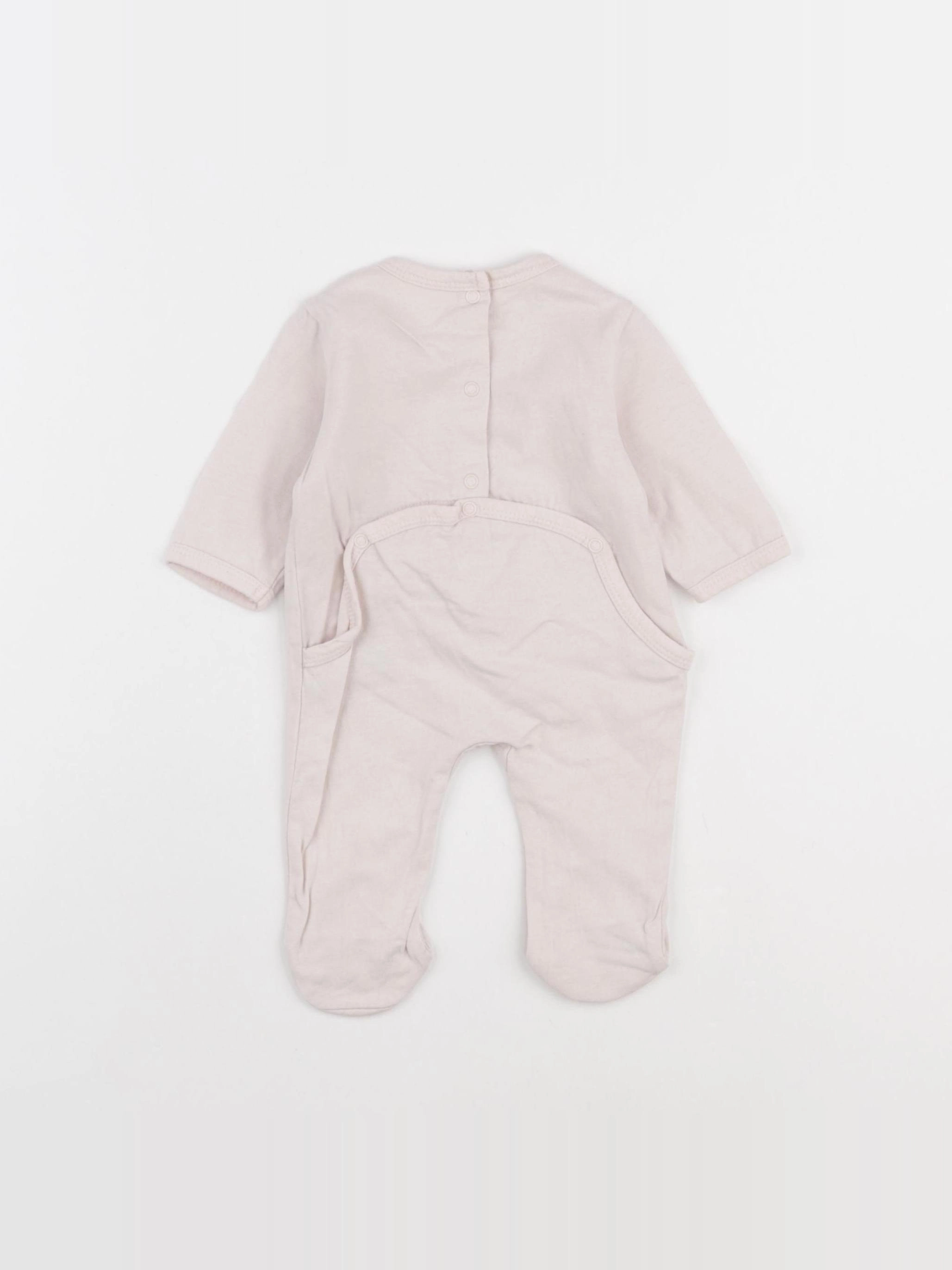 Vertbaudet - pyjama coton rose - 1 mois