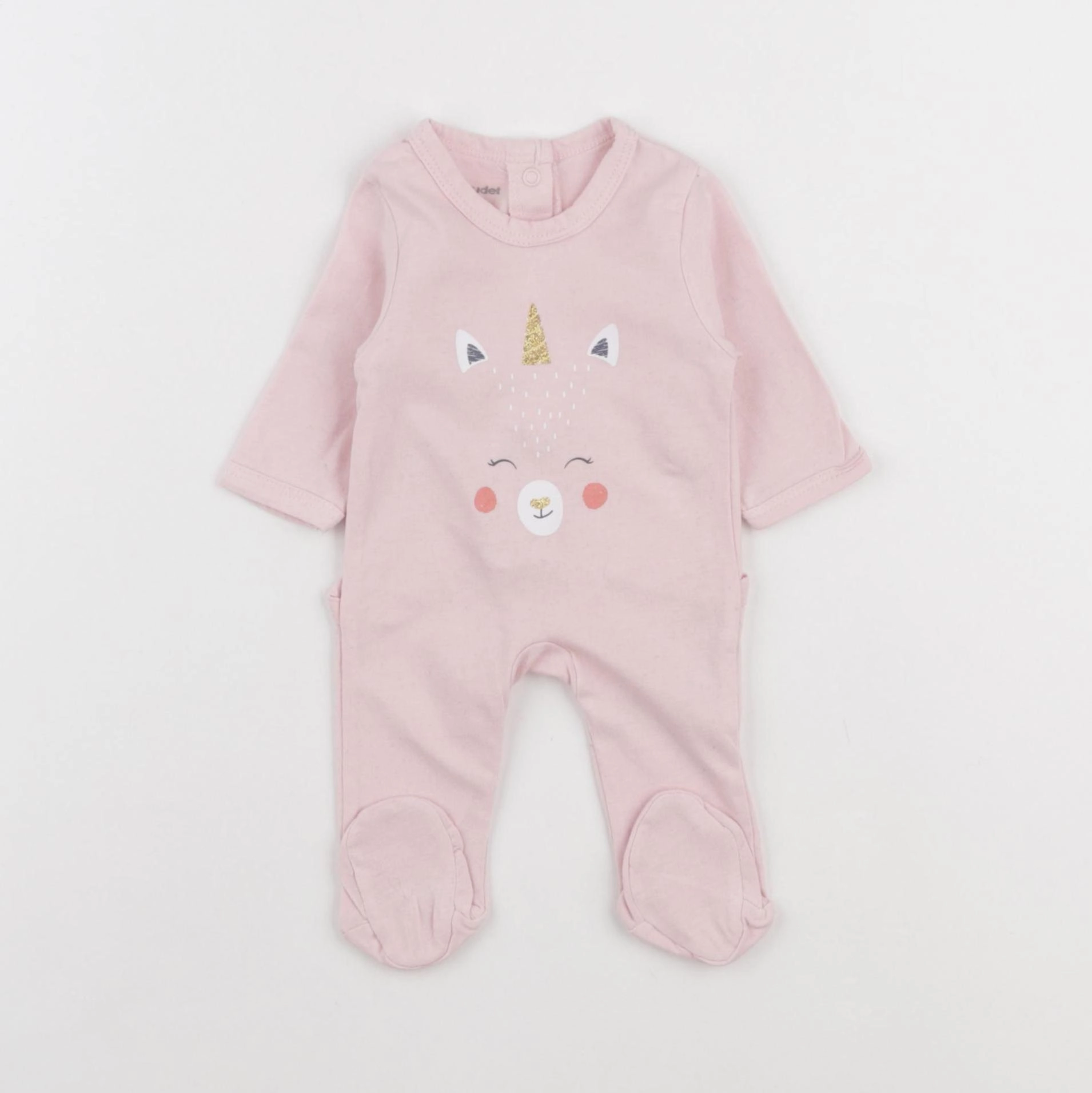 Vertbaudet - pyjama coton rose - 0 mois