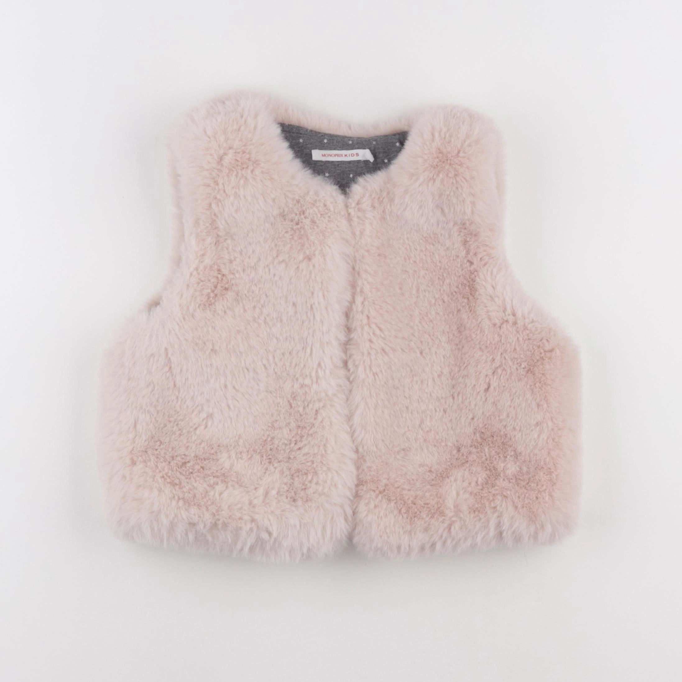 Monoprix - gilet rose - 8 ans