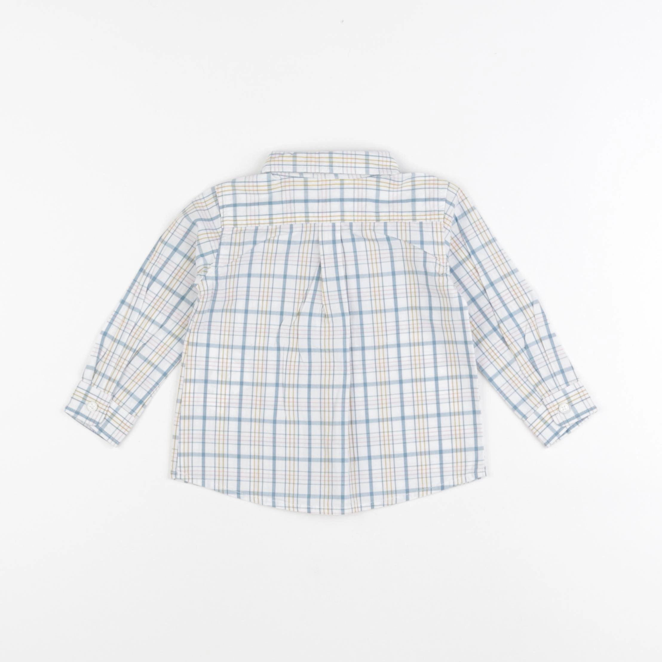 Gocco - chemise blanc, bleu - 6/9 mois
