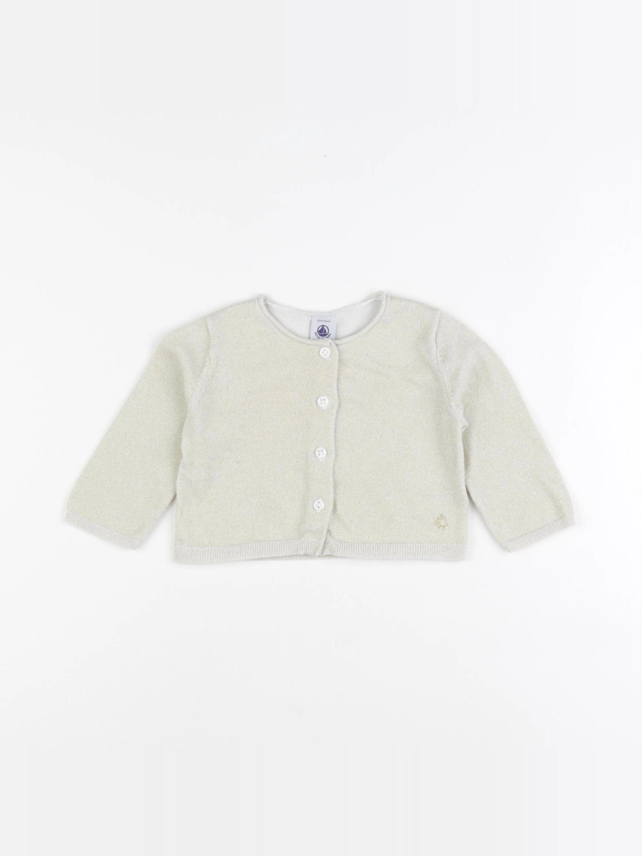 Petit Bateau - gilet or - 12 mois