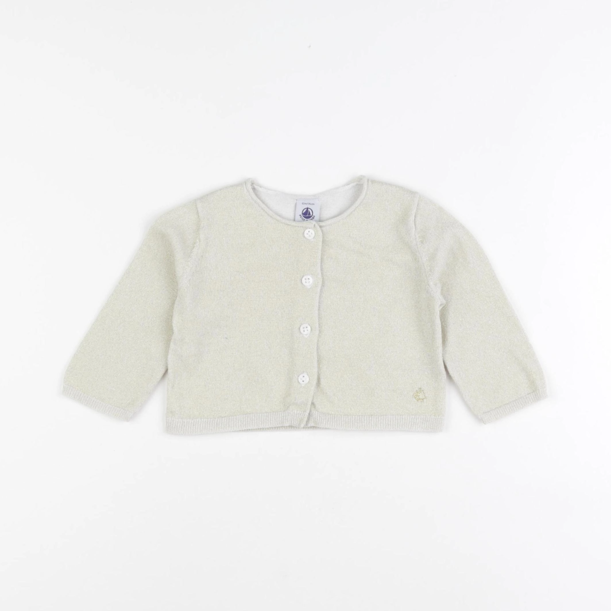 Petit Bateau - gilet or - 12 mois