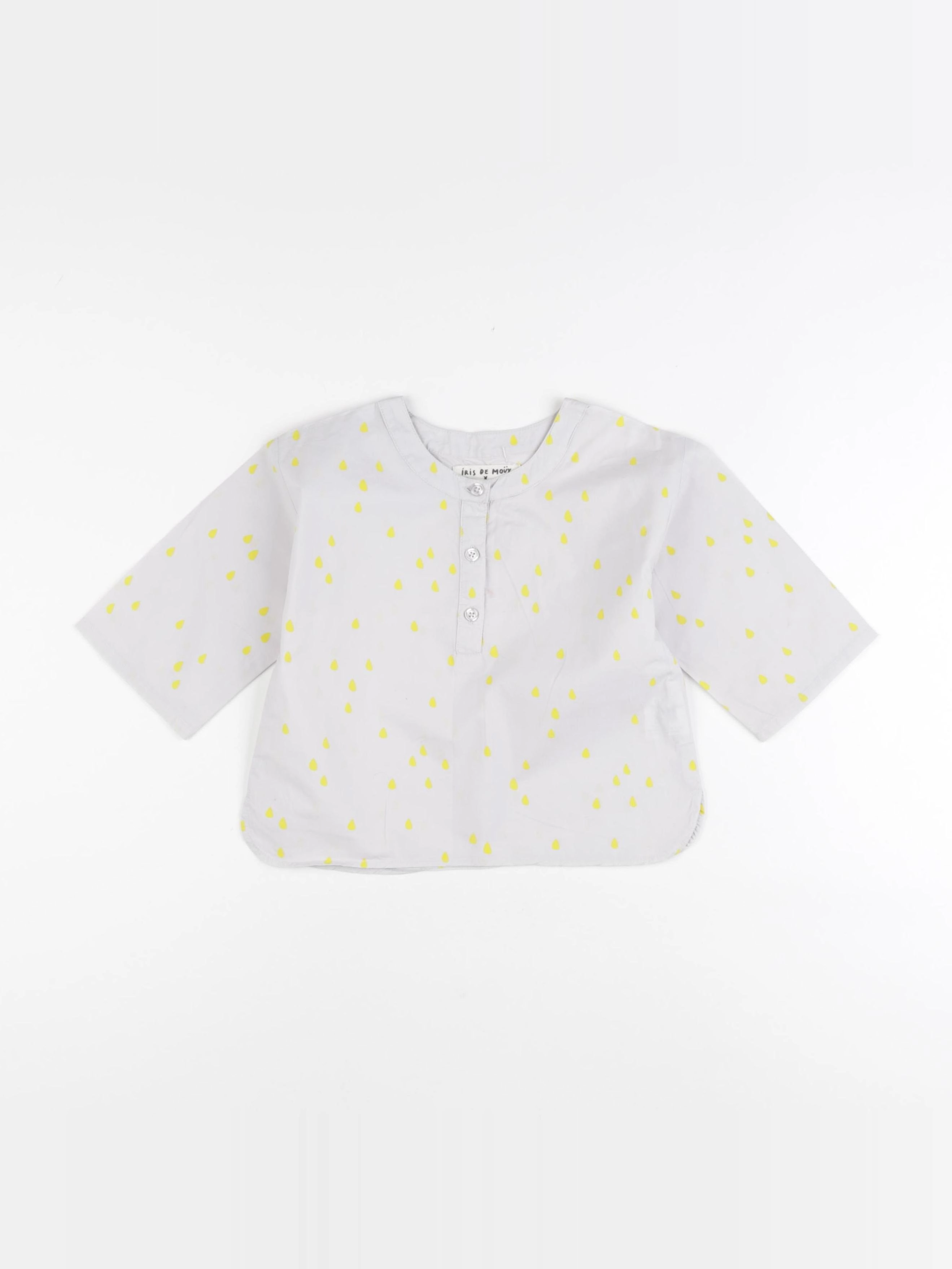 Monoprix - blouse blanc, jaune - 12/18 mois