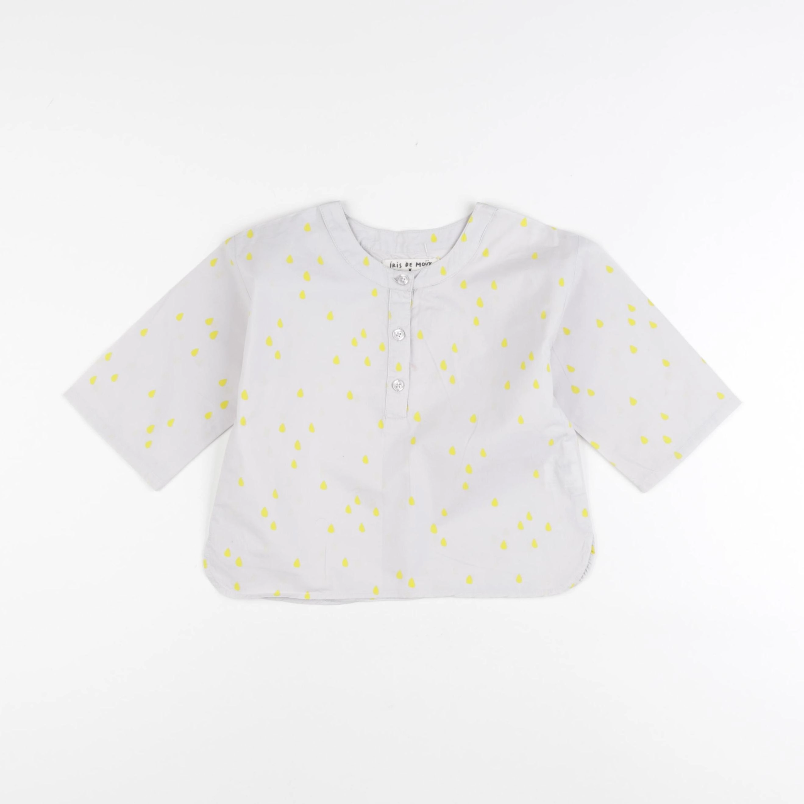 Monoprix - blouse blanc, jaune - 12/18 mois