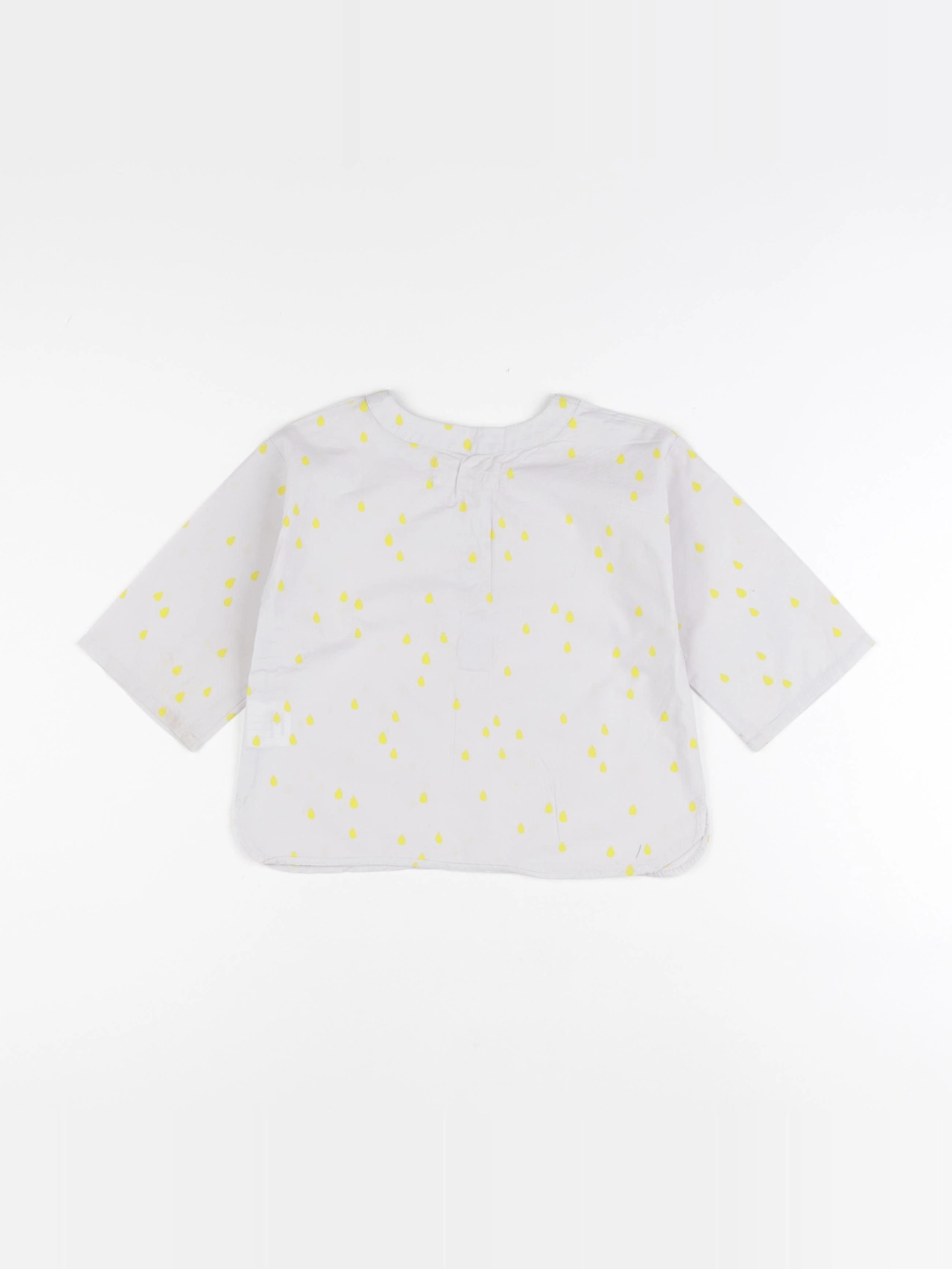 Monoprix - blouse blanc, jaune - 12/18 mois