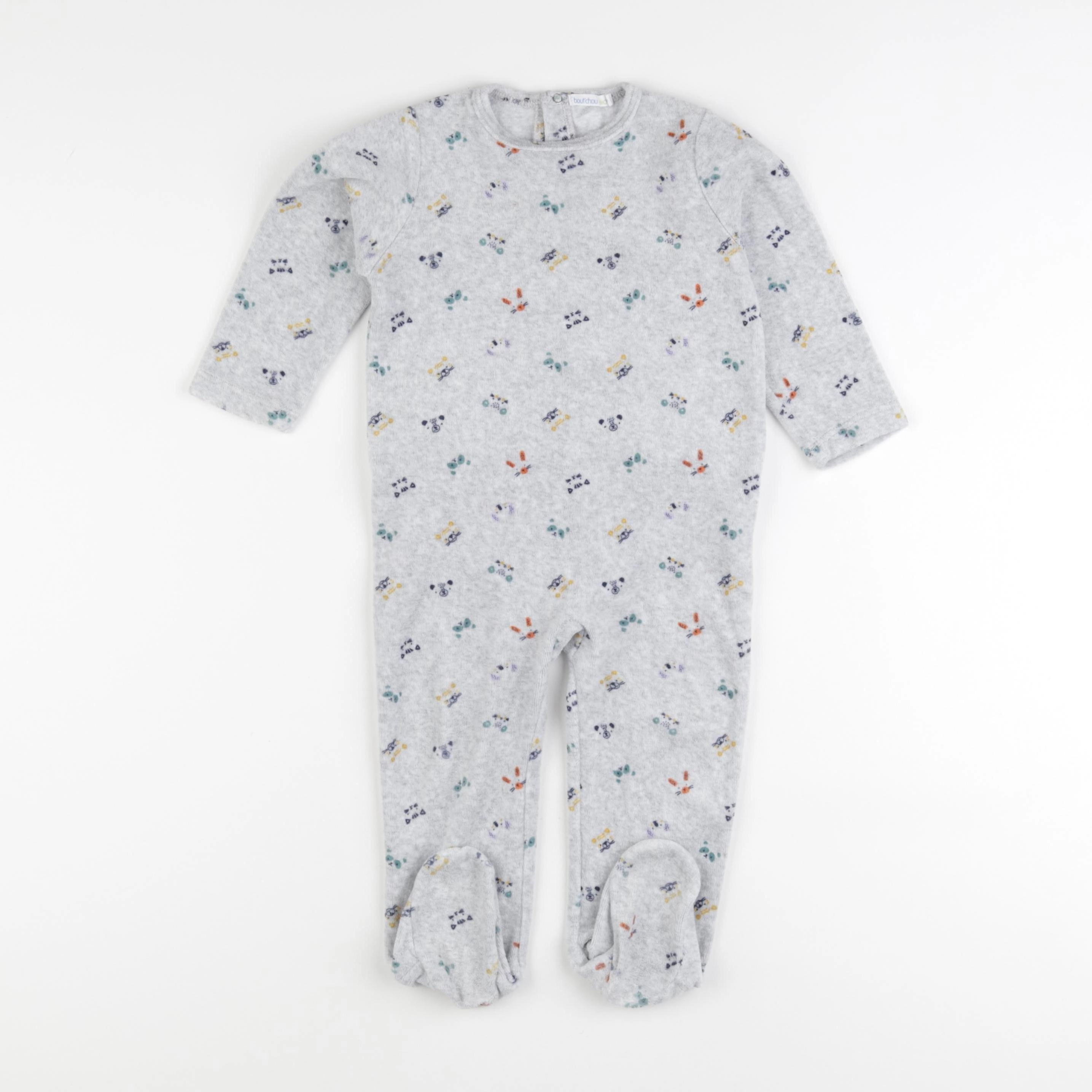 Boutchou - pyjama velours gris - 18 mois