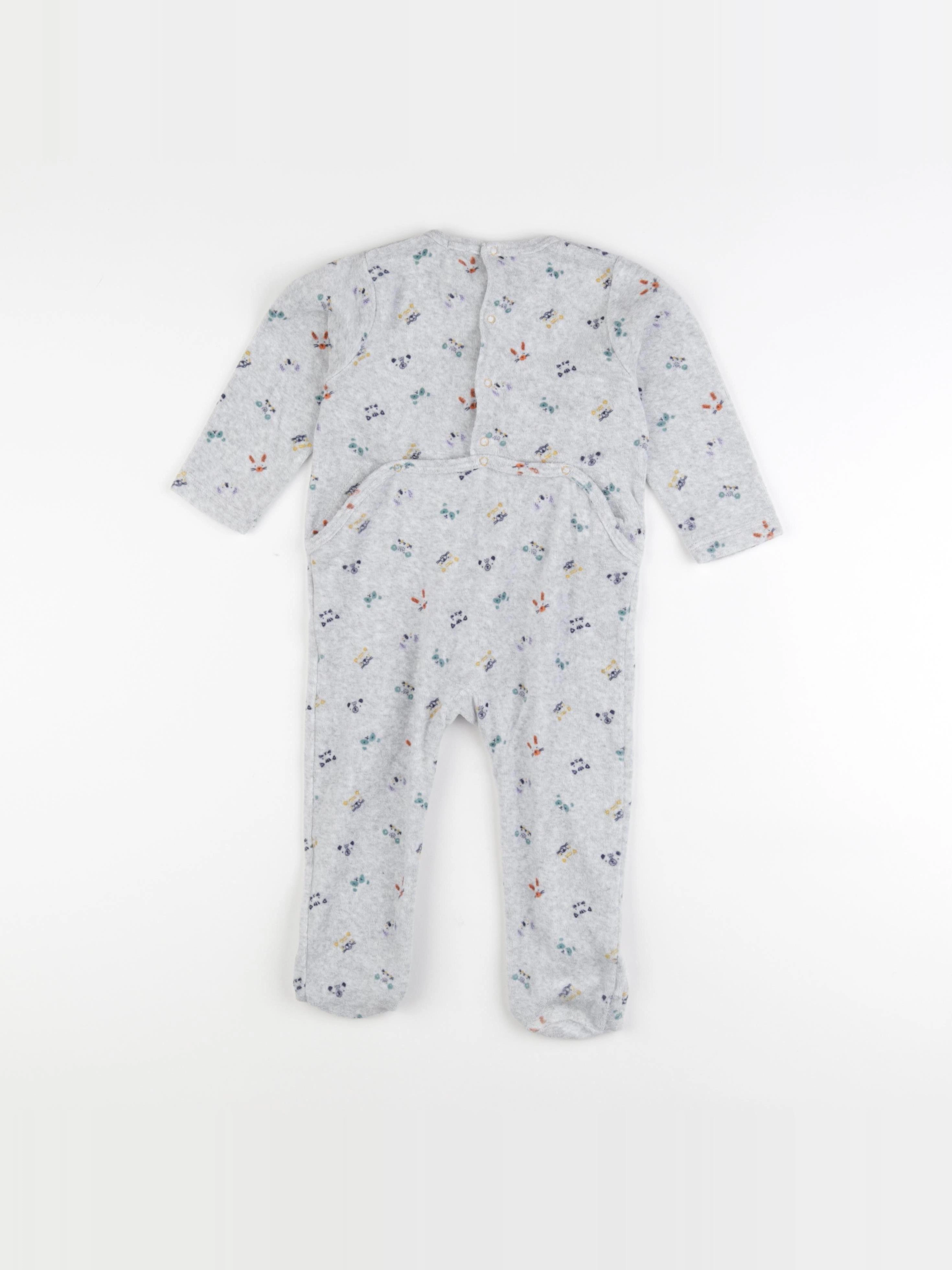 Boutchou - pyjama velours gris - 18 mois