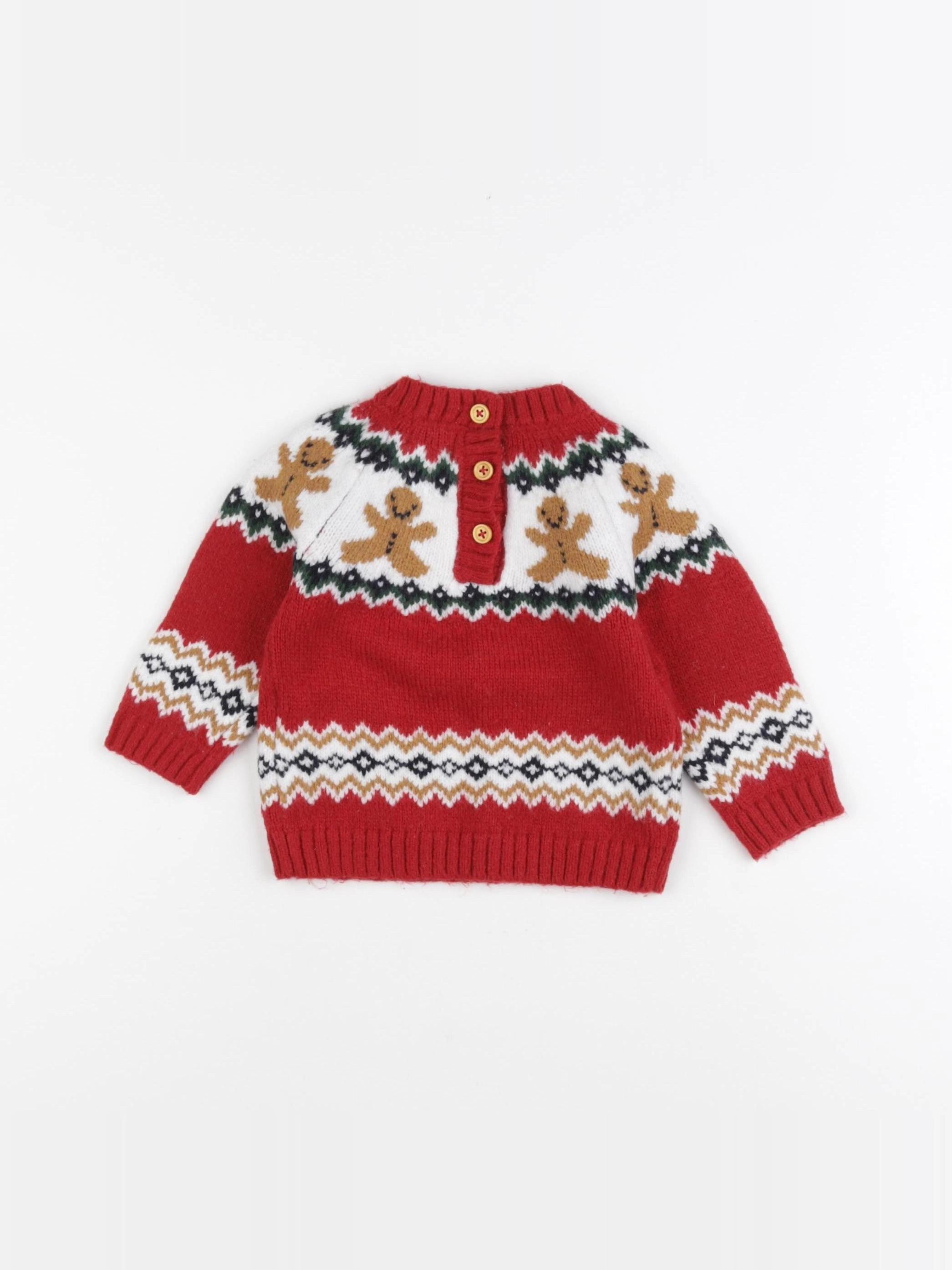 Boutchou - pull rouge - 6 mois