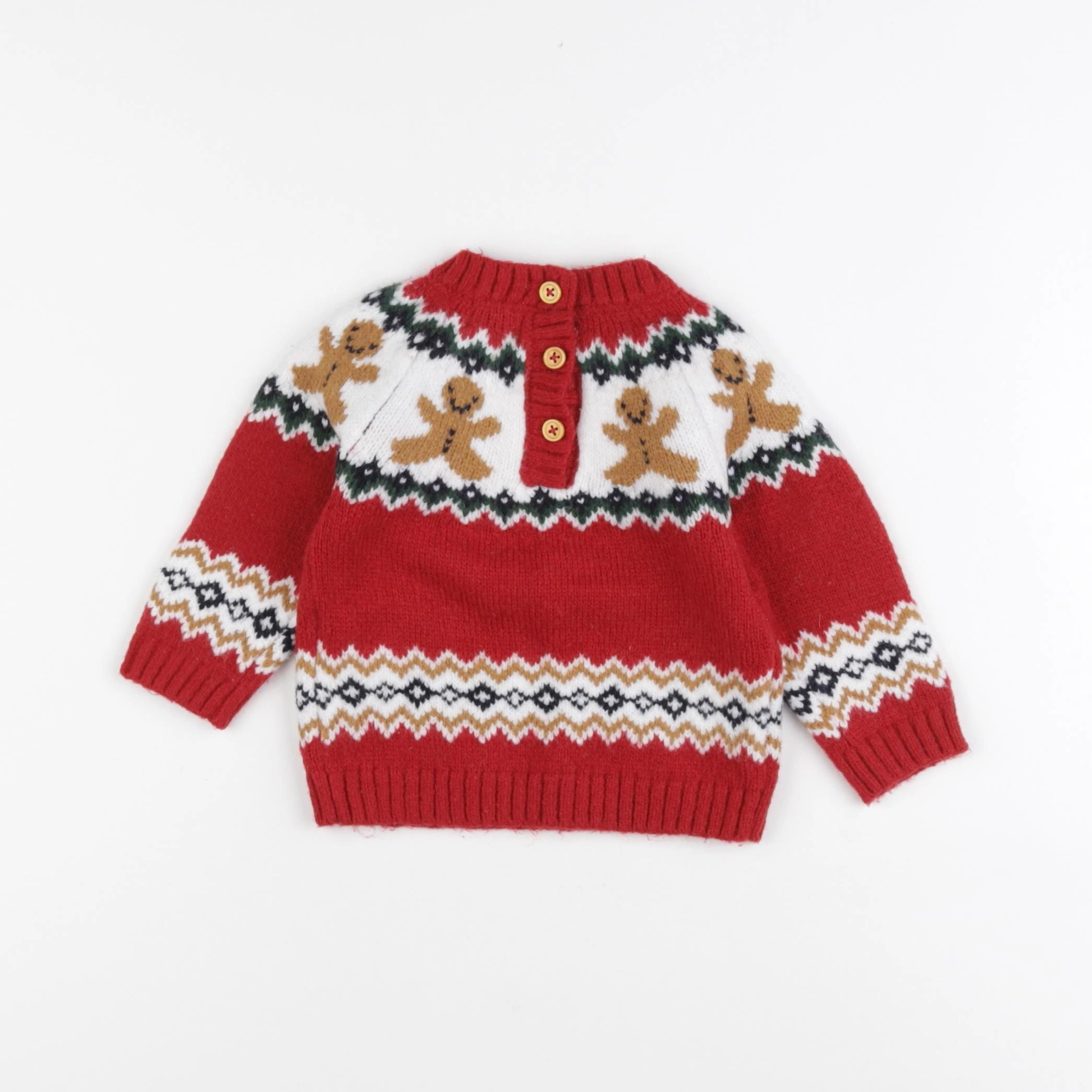 Boutchou - pull rouge - 6 mois