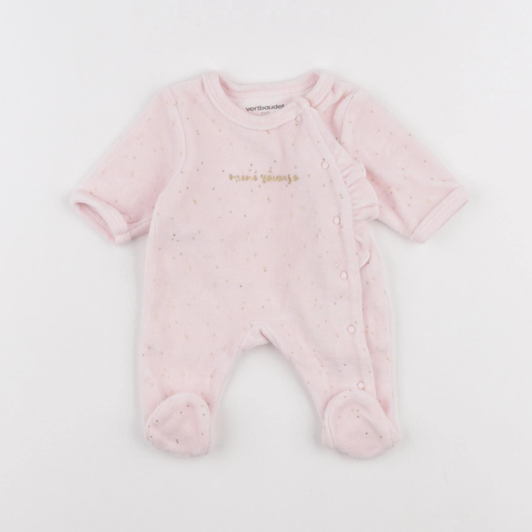 Vertbaudet - pyjama velours rose - Prématuré
