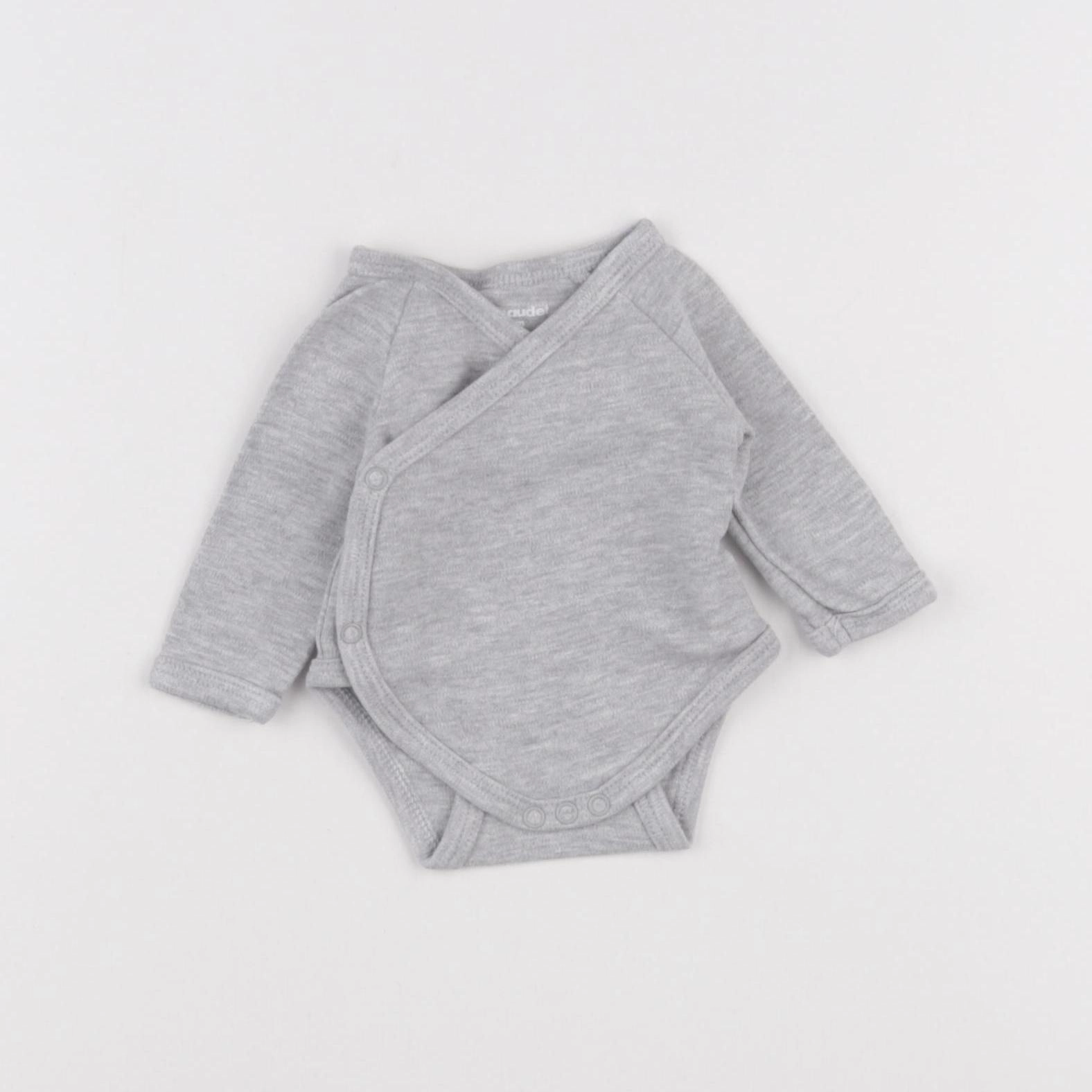 Vertbaudet - body gris - 0 mois
