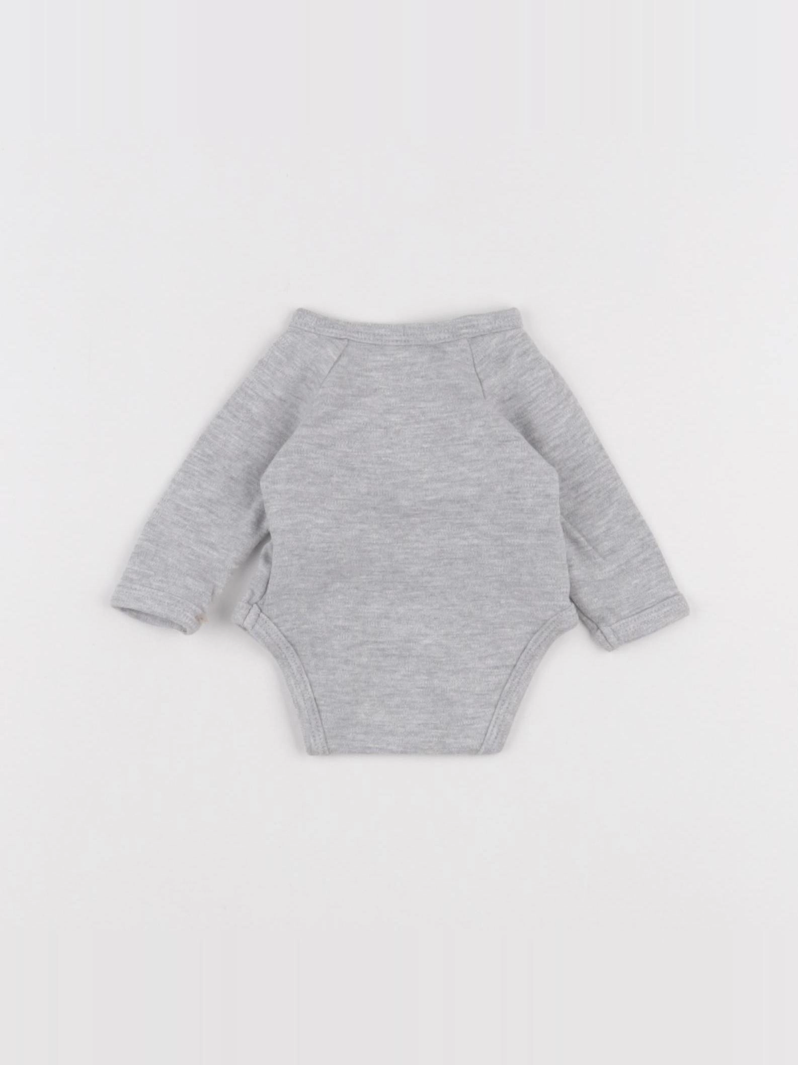 Vertbaudet - body gris - 0 mois