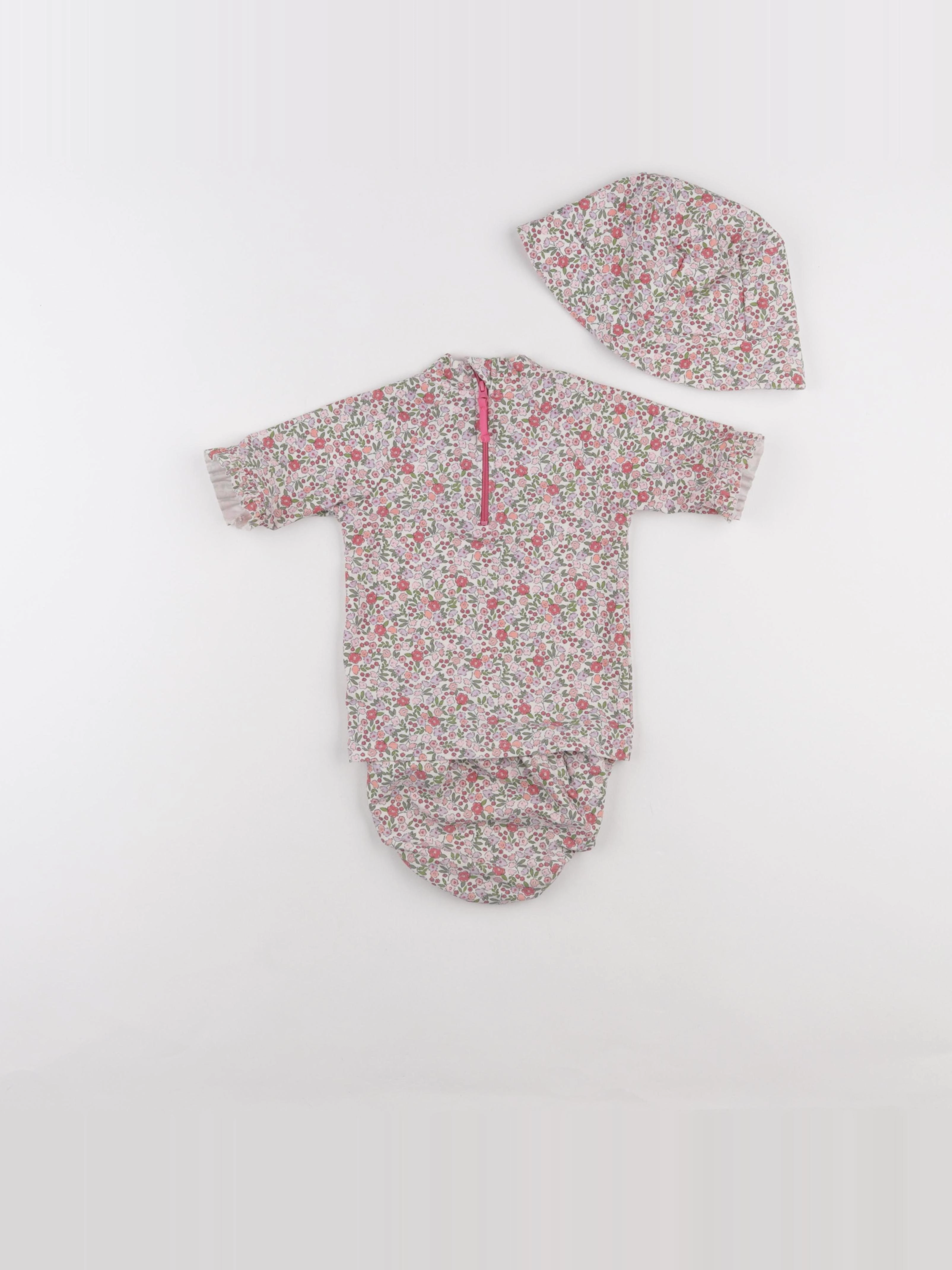 Vertbaudet - ensemble de bain rose - 2 ans