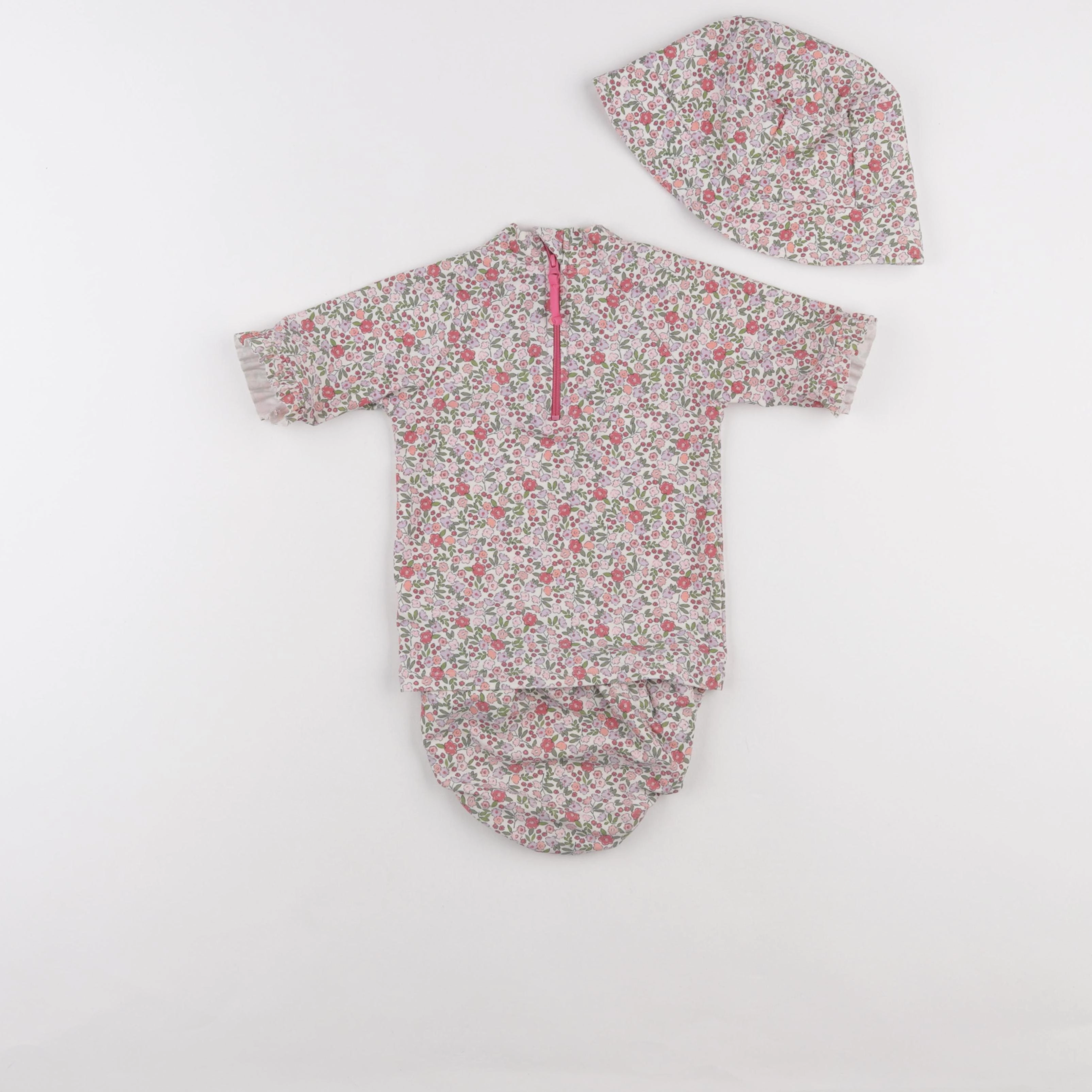 Vertbaudet - ensemble de bain rose - 2 ans