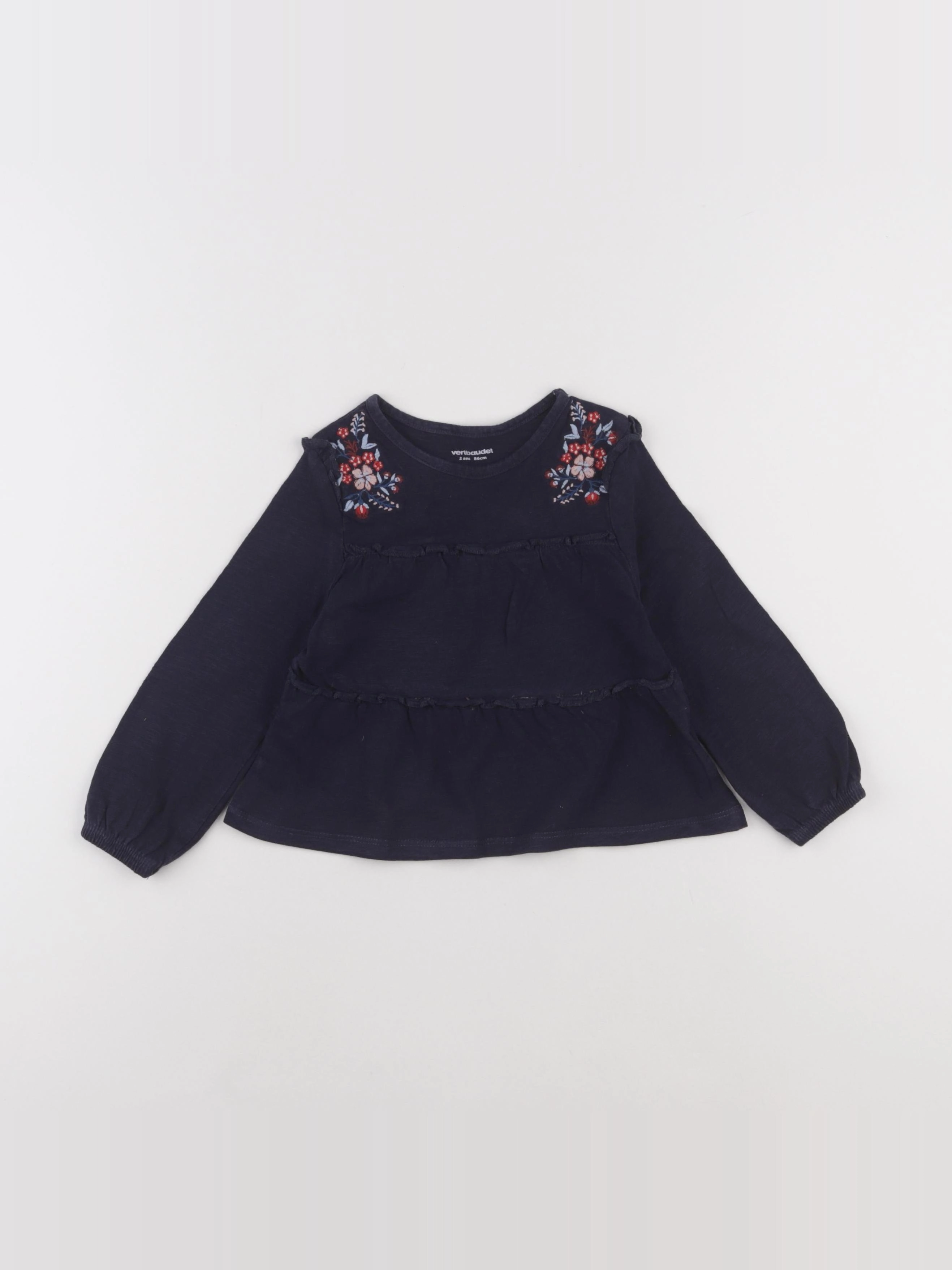 Vertbaudet - tee-shirt bleu - 2 ans