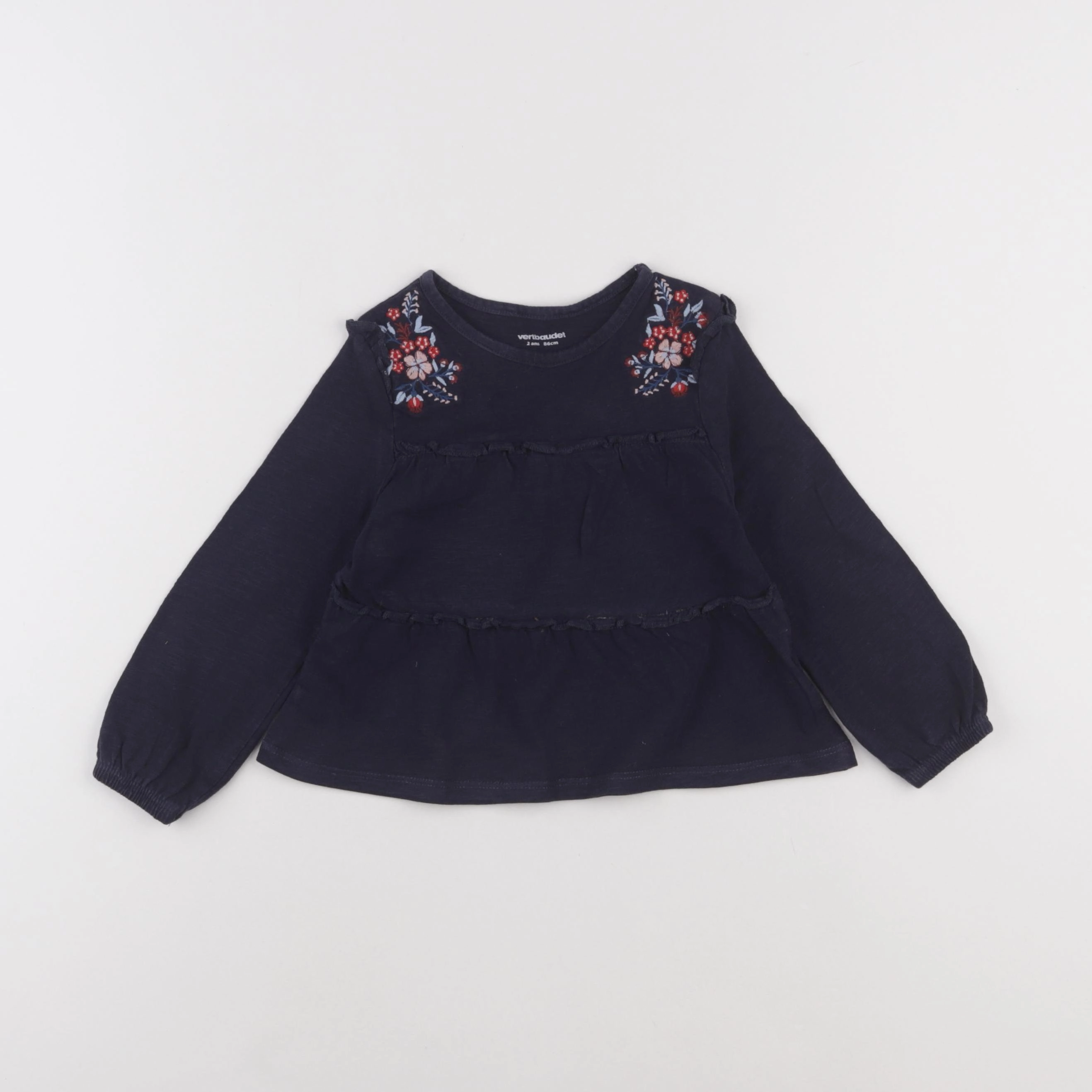 Vertbaudet - tee-shirt bleu - 2 ans