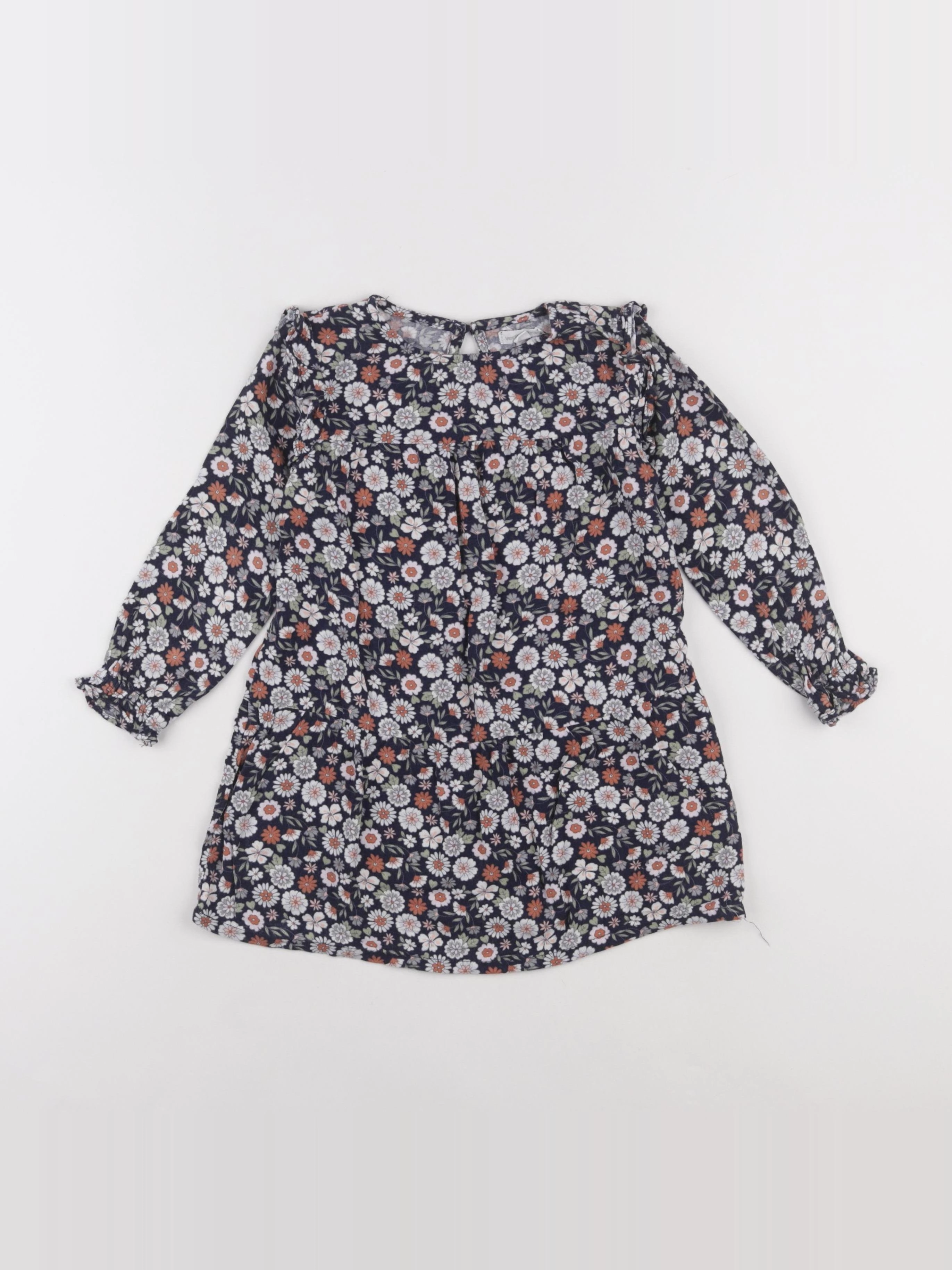 Vertbaudet - robe bleu, blanc - 3 ans