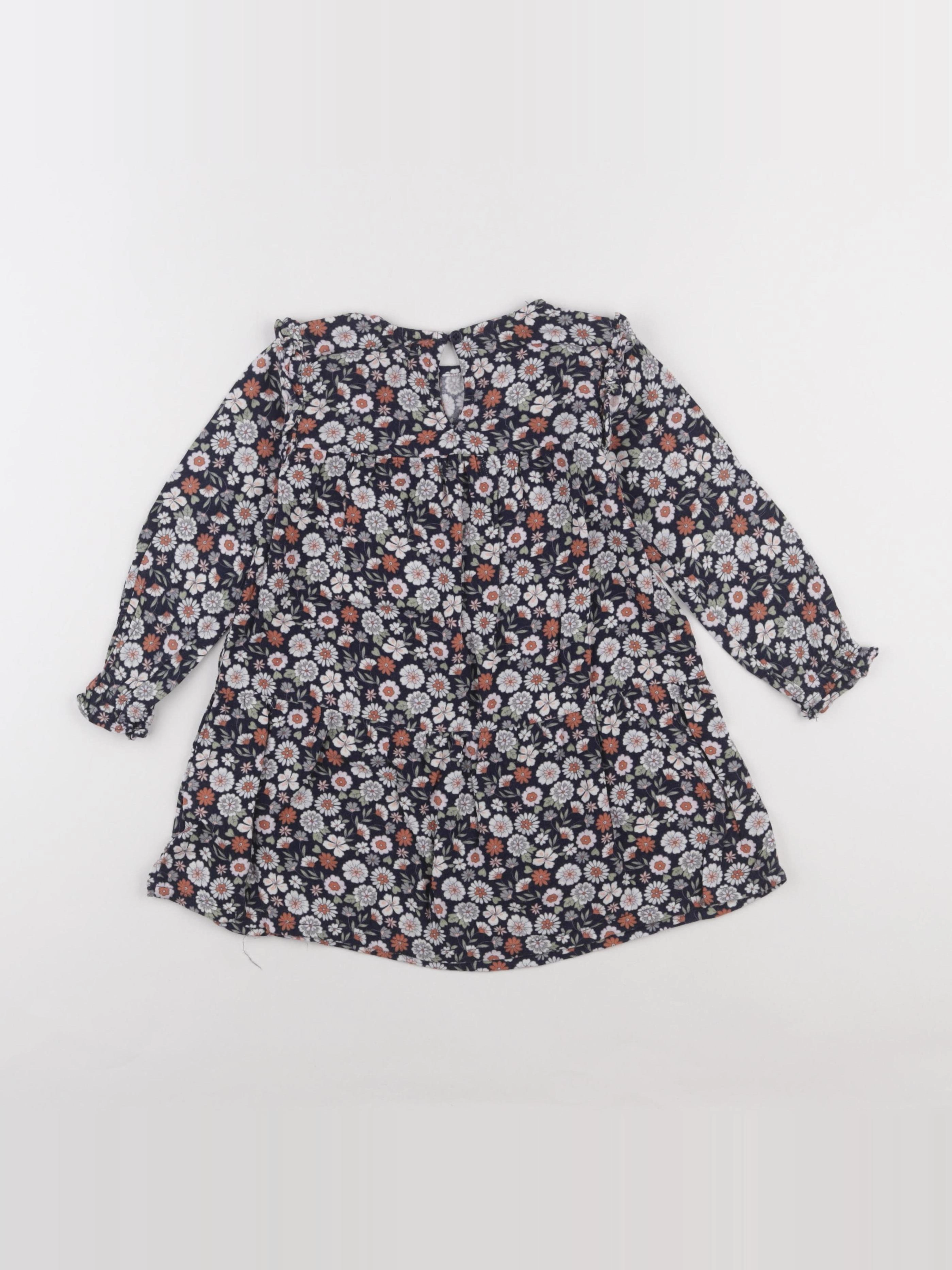 Vertbaudet - robe bleu, blanc - 3 ans