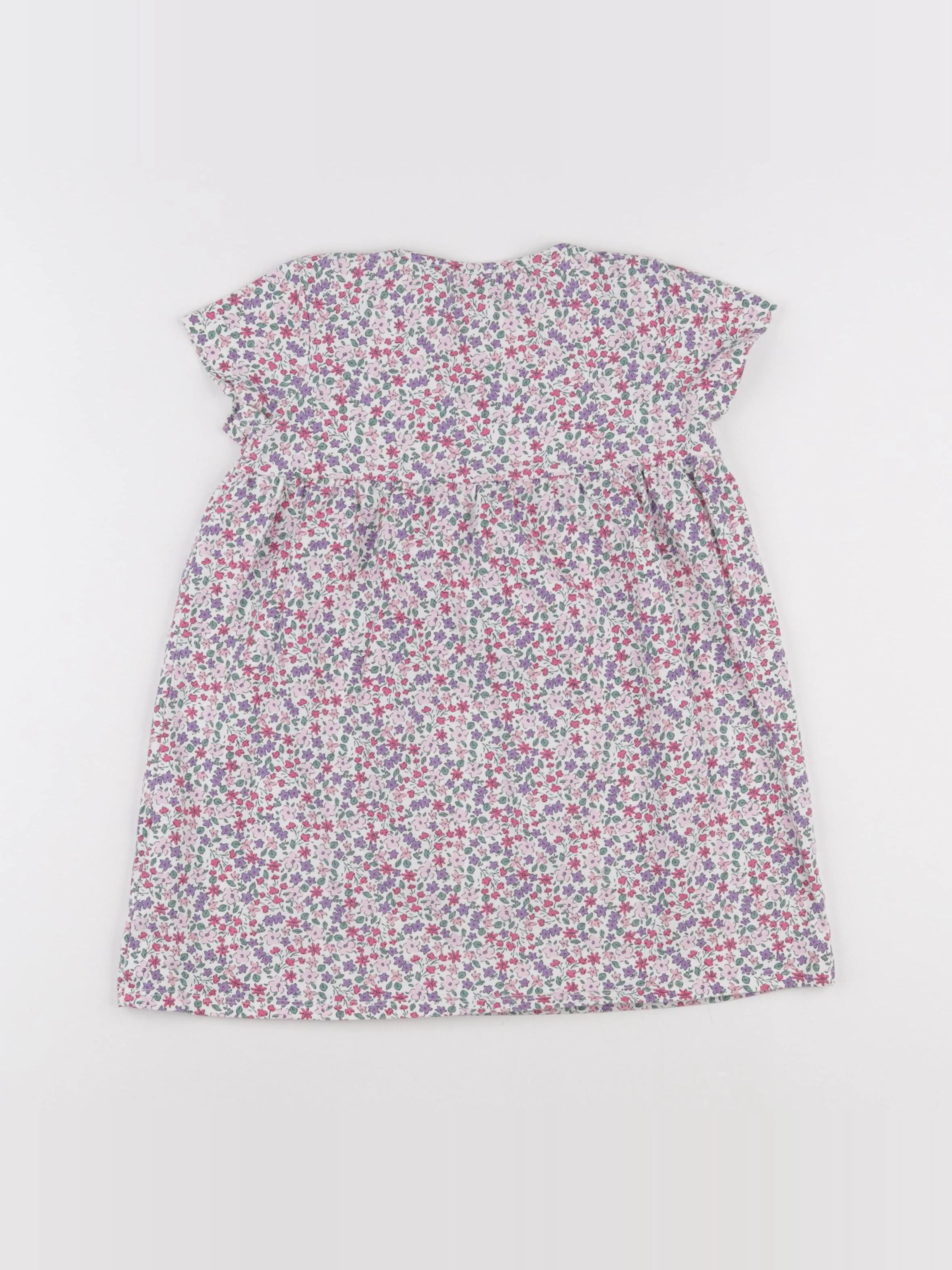 Vertbaudet - robe rose, violet - 4 ans
