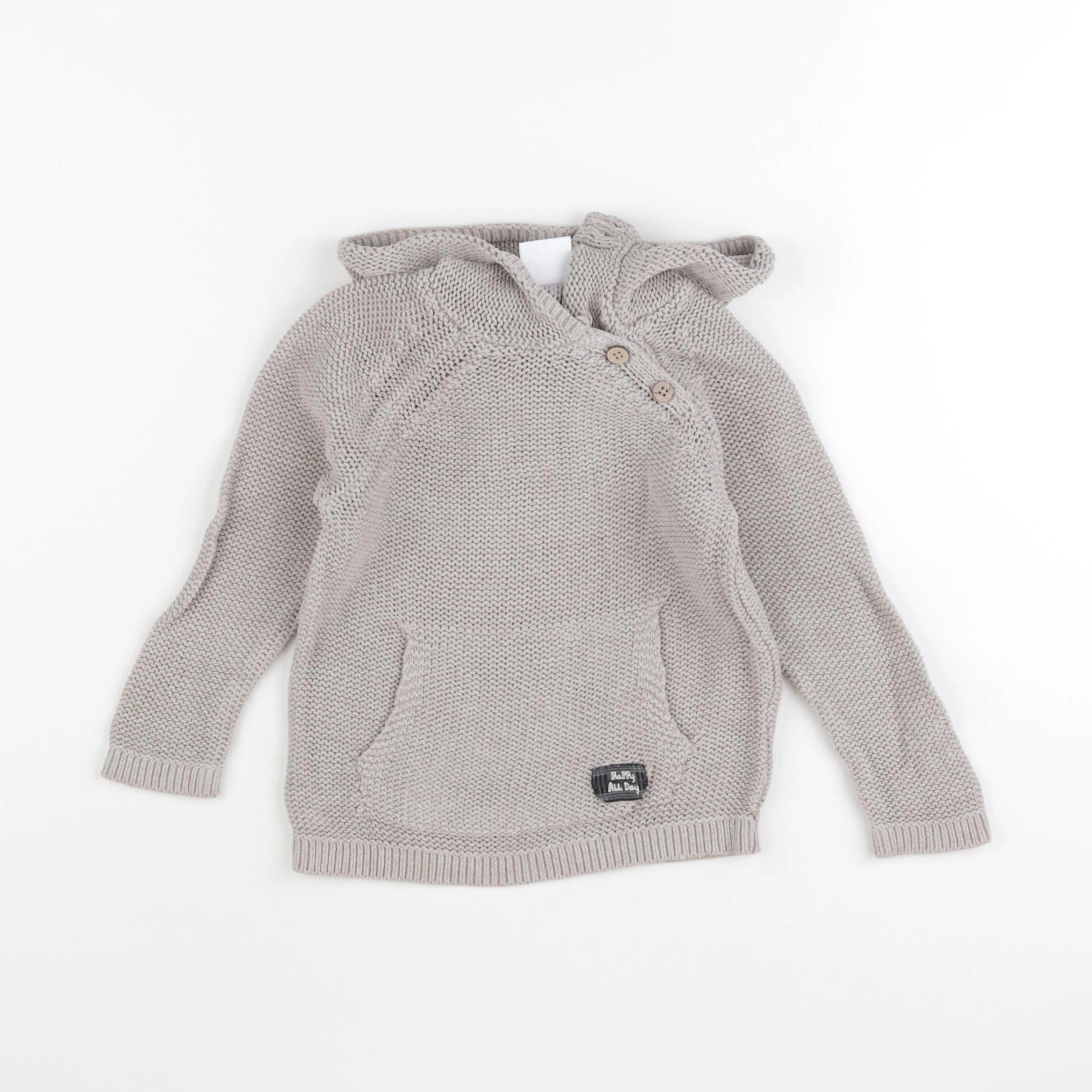 Zara - pull gris - 18/24 mois