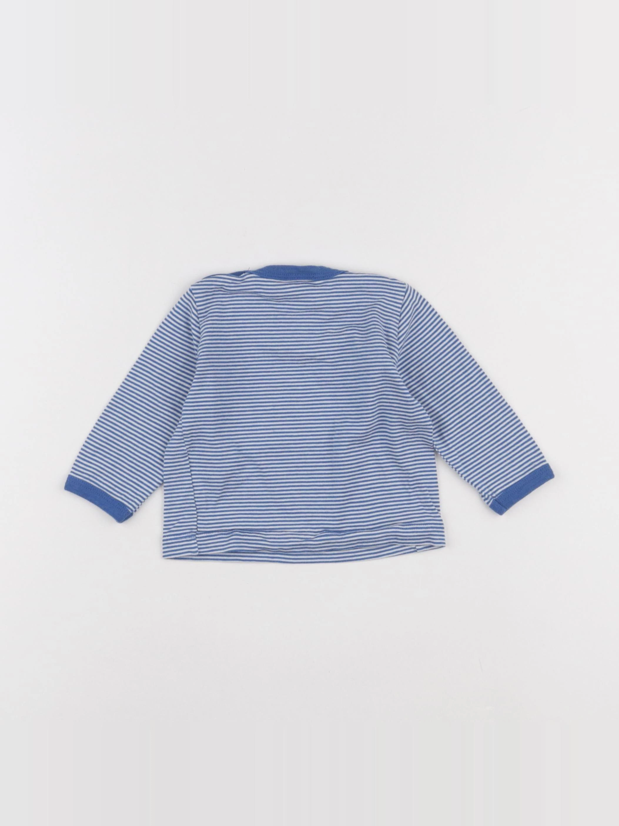 Petit Bateau - maillot de corps bleu - 6 mois