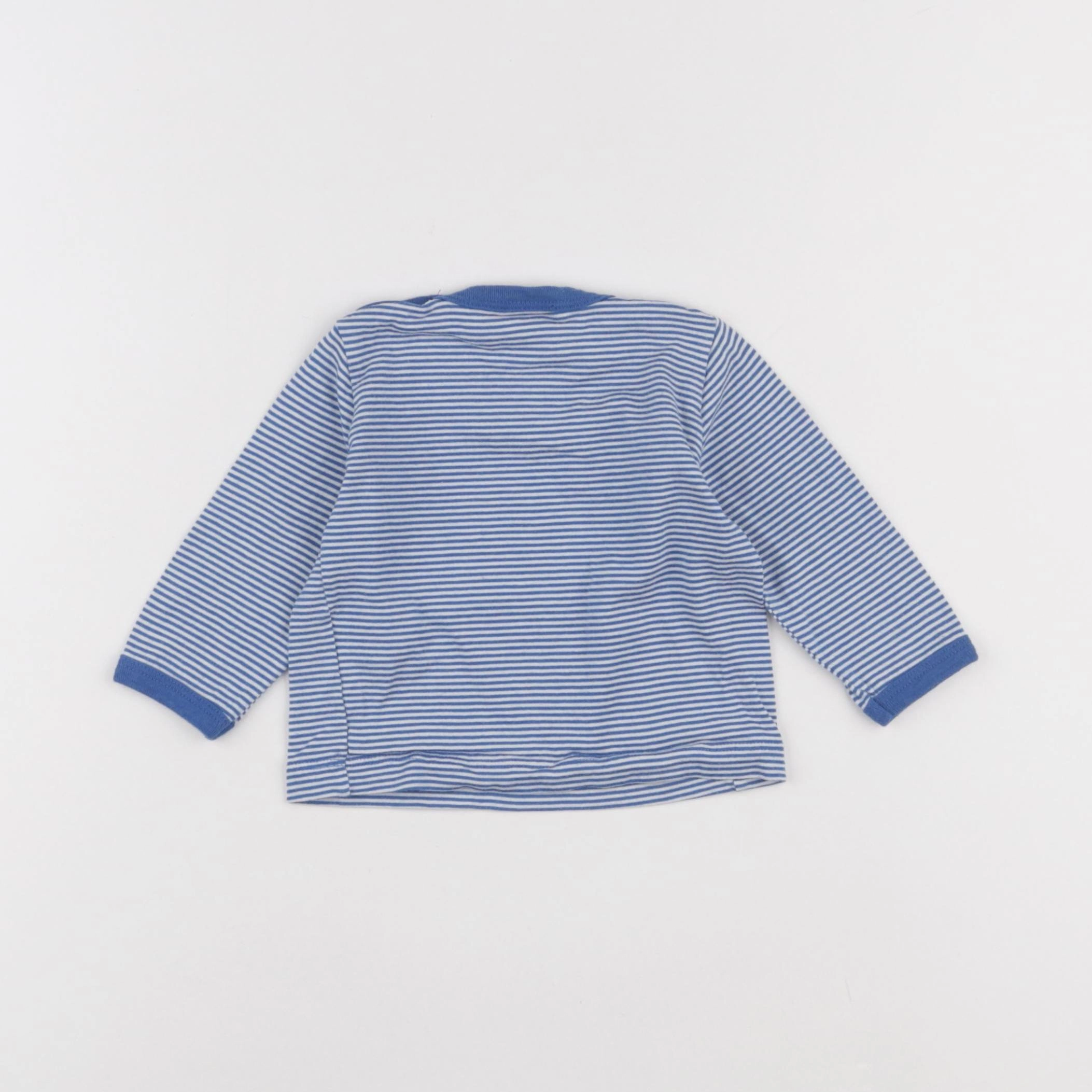 Petit Bateau - maillot de corps bleu - 6 mois