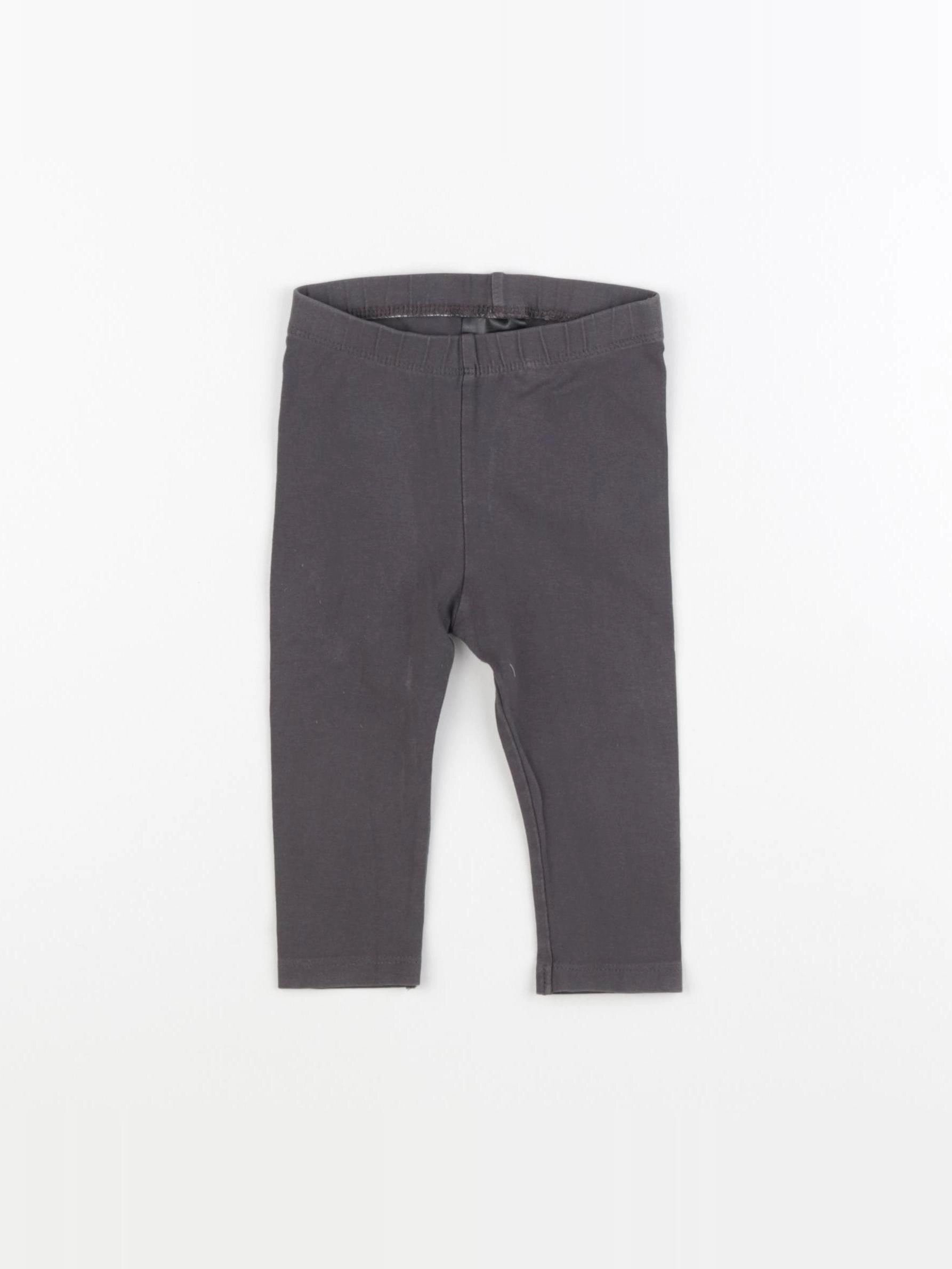 H&M - legging gris - 6/9 mois