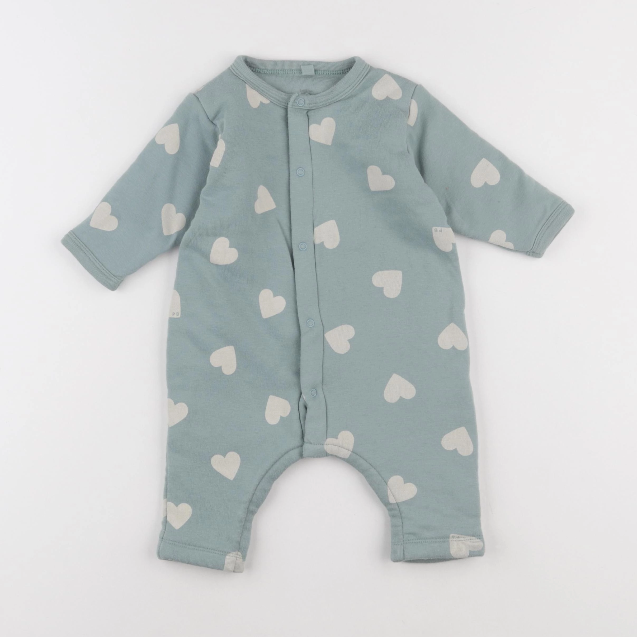 Petit Bateau - sur-pyjama vert - 6 mois