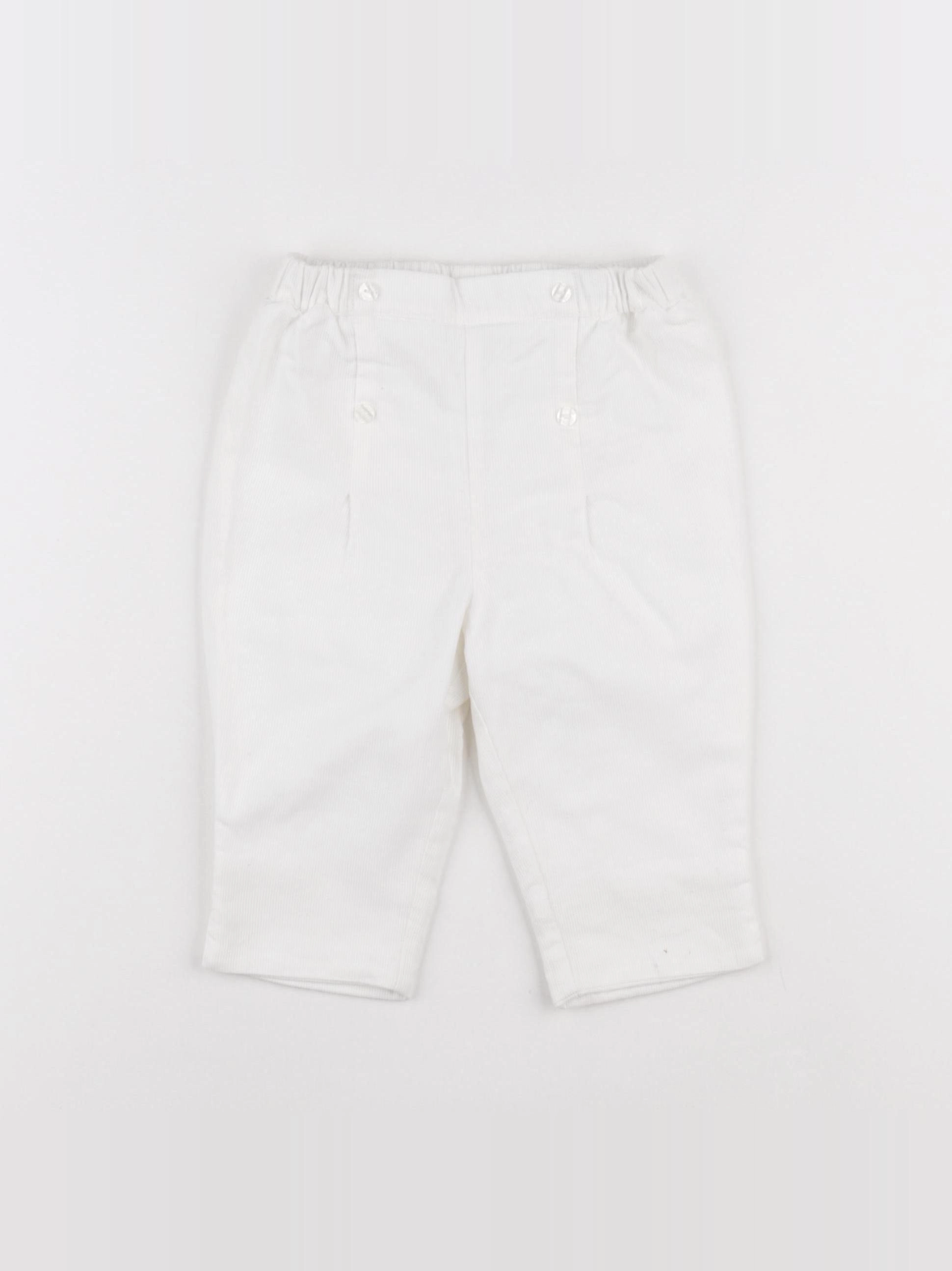 Cyrillus - pantalon blanc - 12 mois