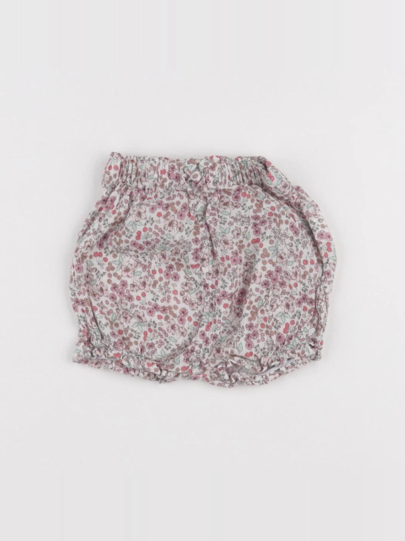 Vertbaudet - bloomer blanc, rose - 6 mois