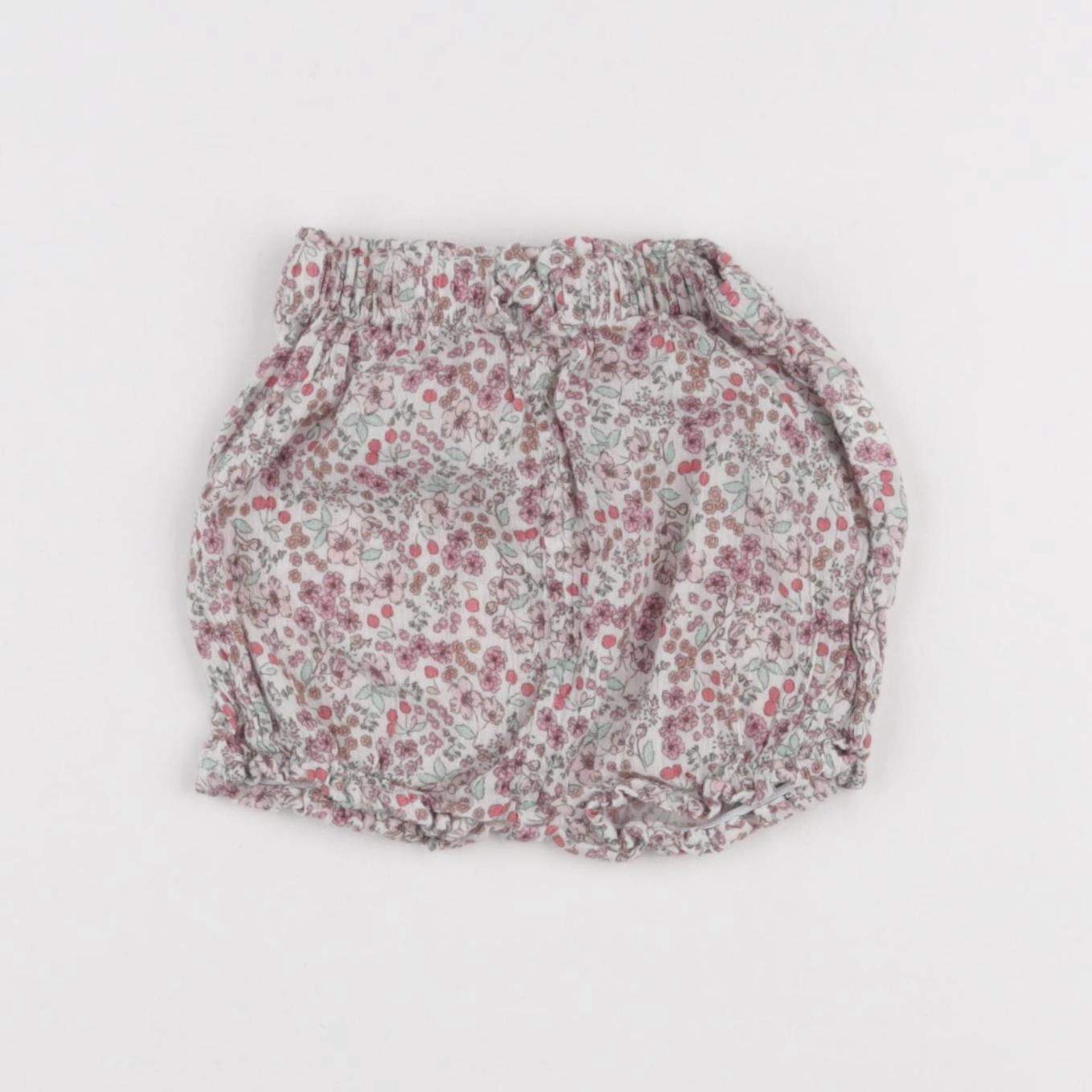 Vertbaudet - bloomer blanc, rose - 6 mois