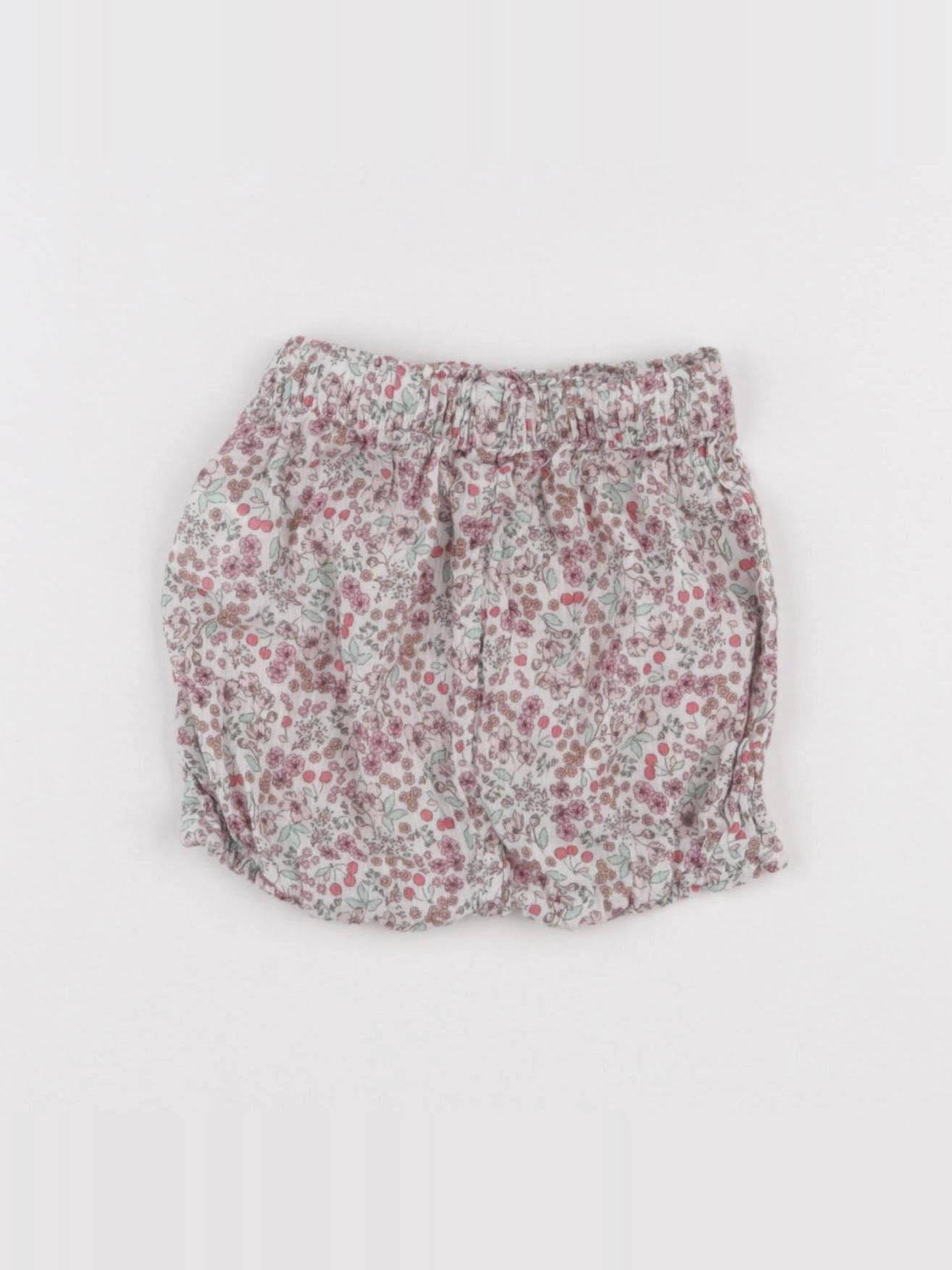 Vertbaudet - bloomer blanc, rose - 6 mois