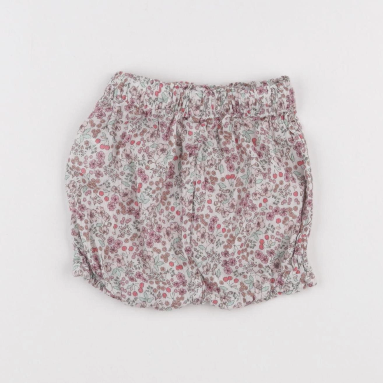 Vertbaudet - bloomer blanc, rose - 6 mois