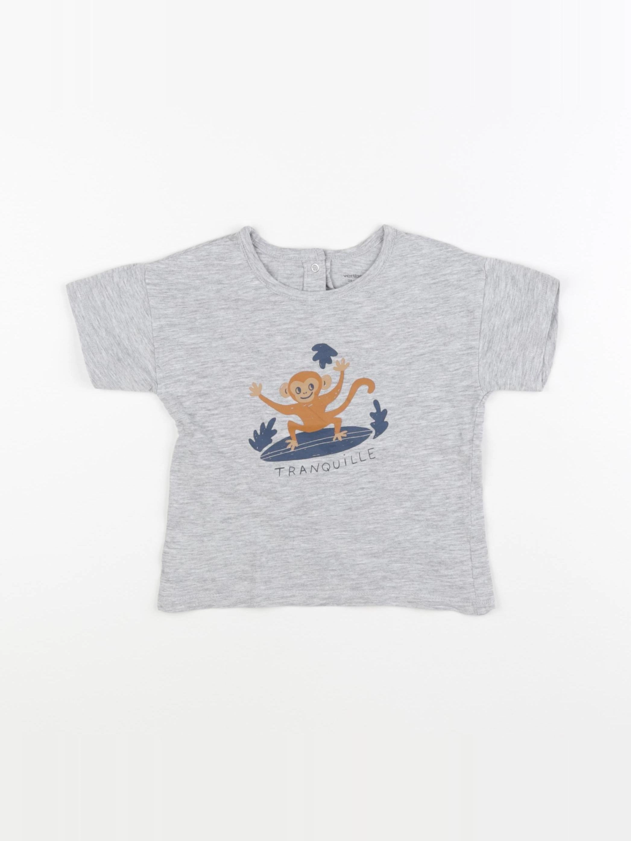 Vertbaudet - tee-shirt gris - 24 mois
