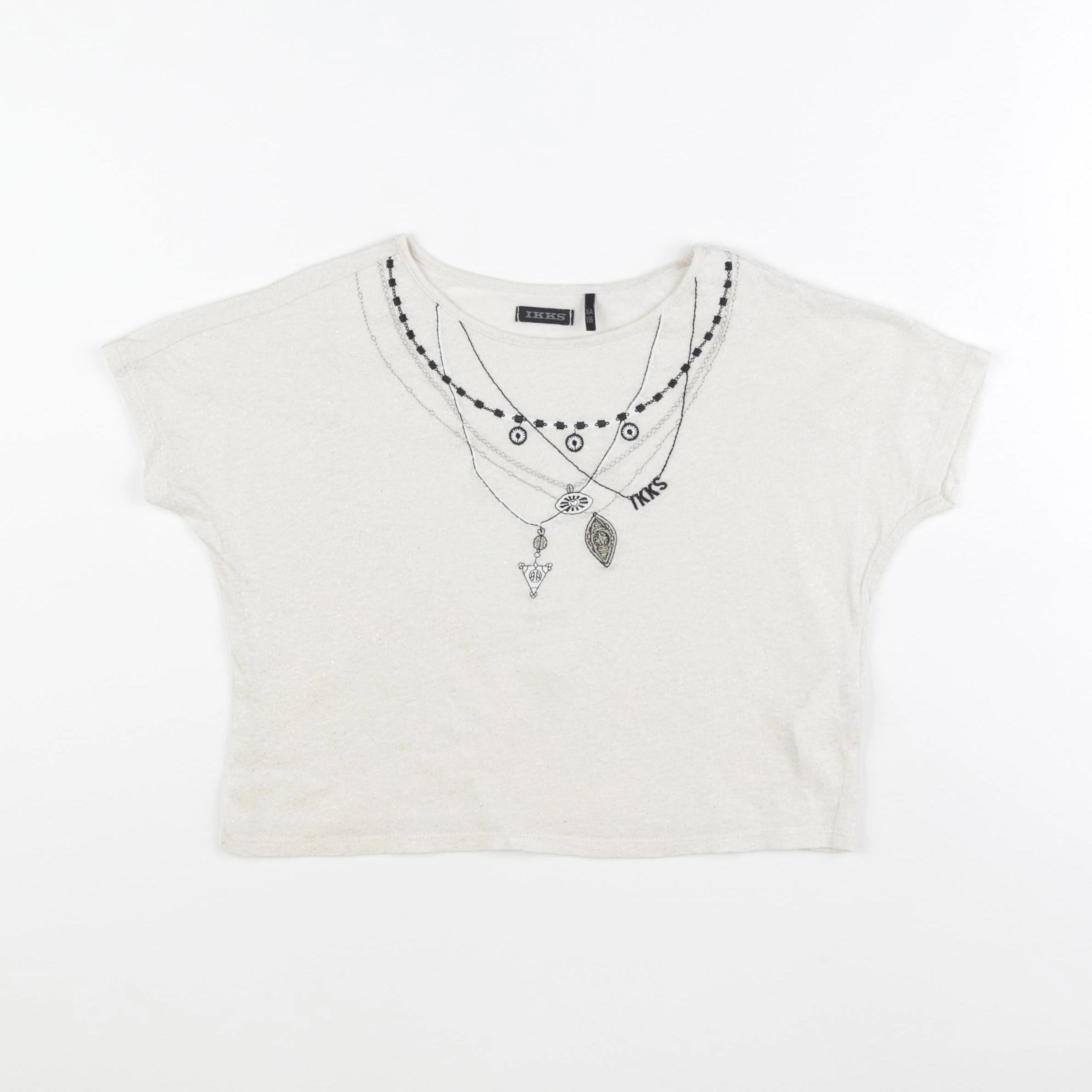 IKKS - tee-shirt beige - 6 ans