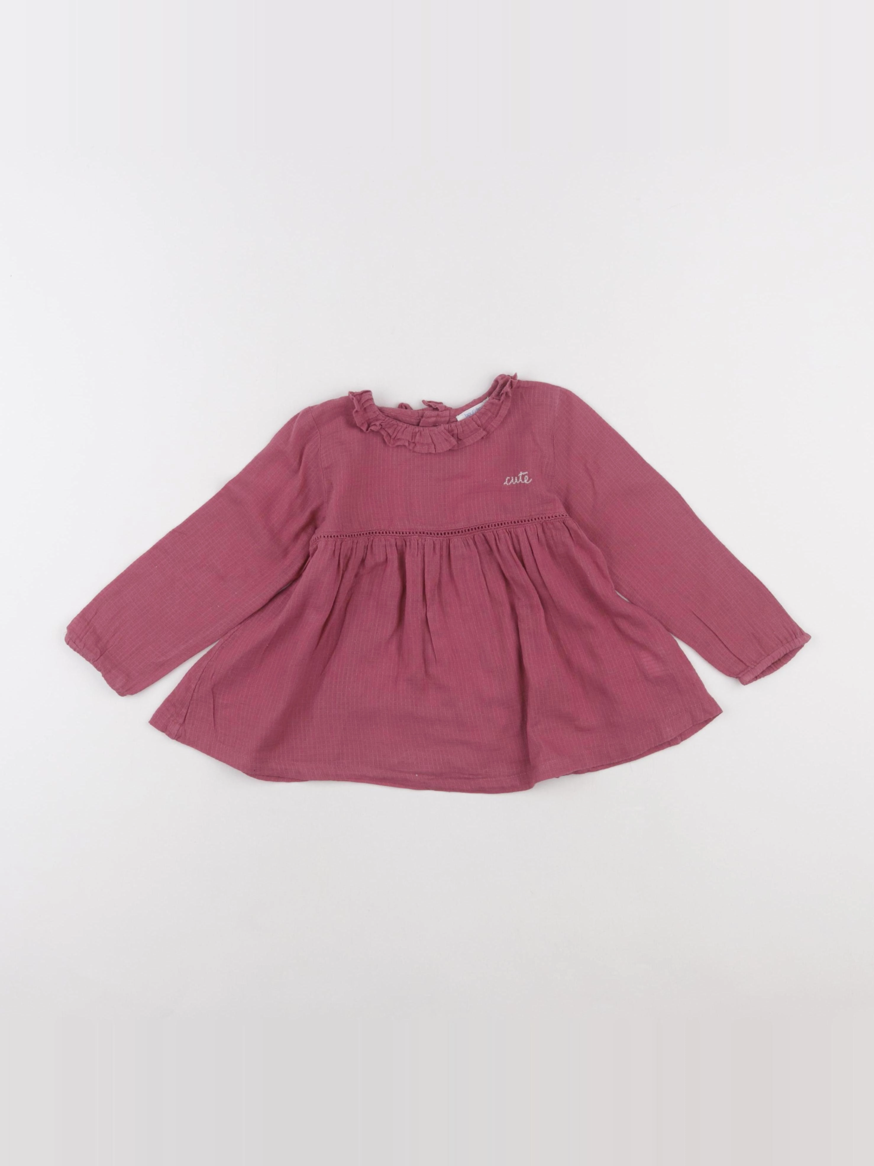 Boutchou - blouse rose - 24 mois