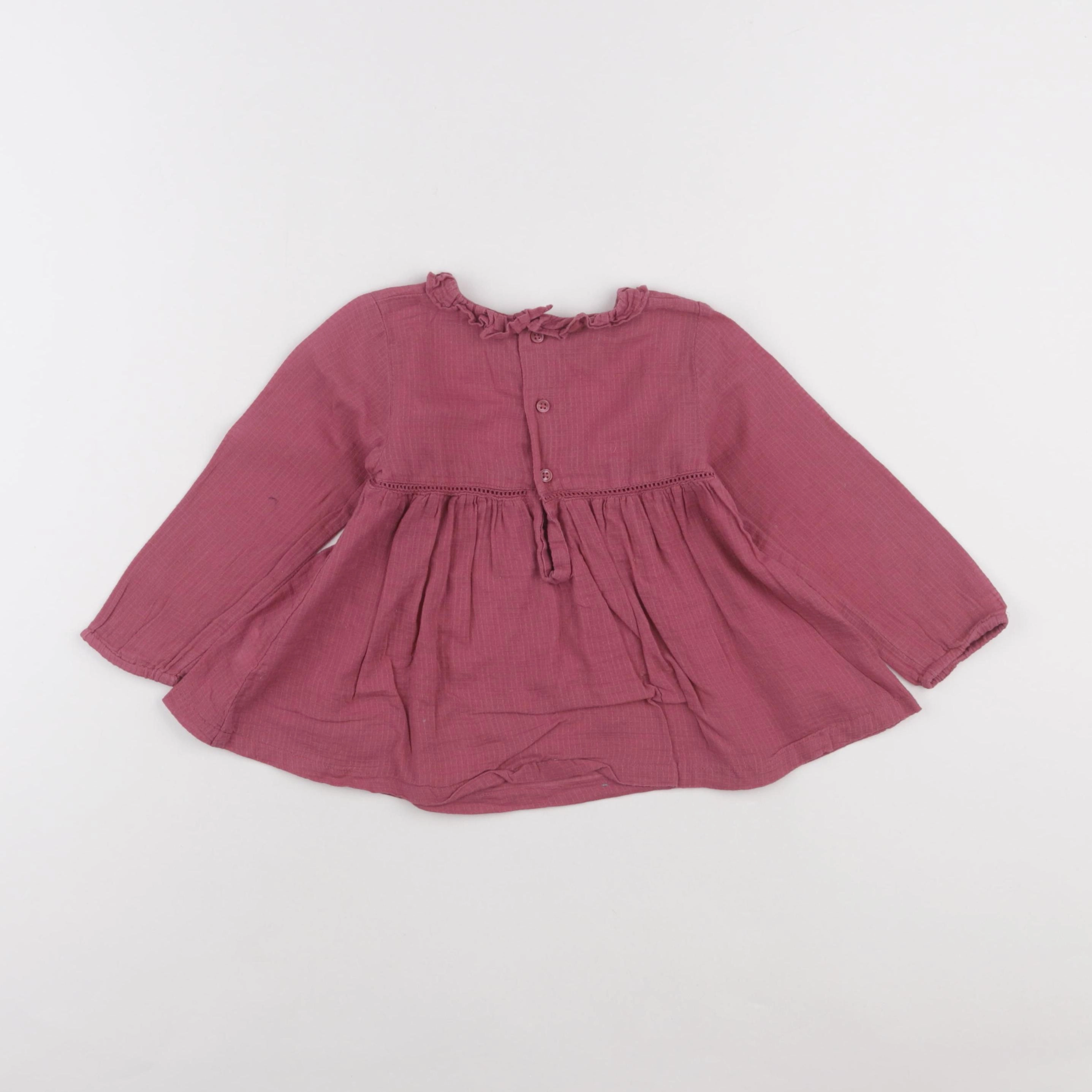 Boutchou - blouse rose - 24 mois