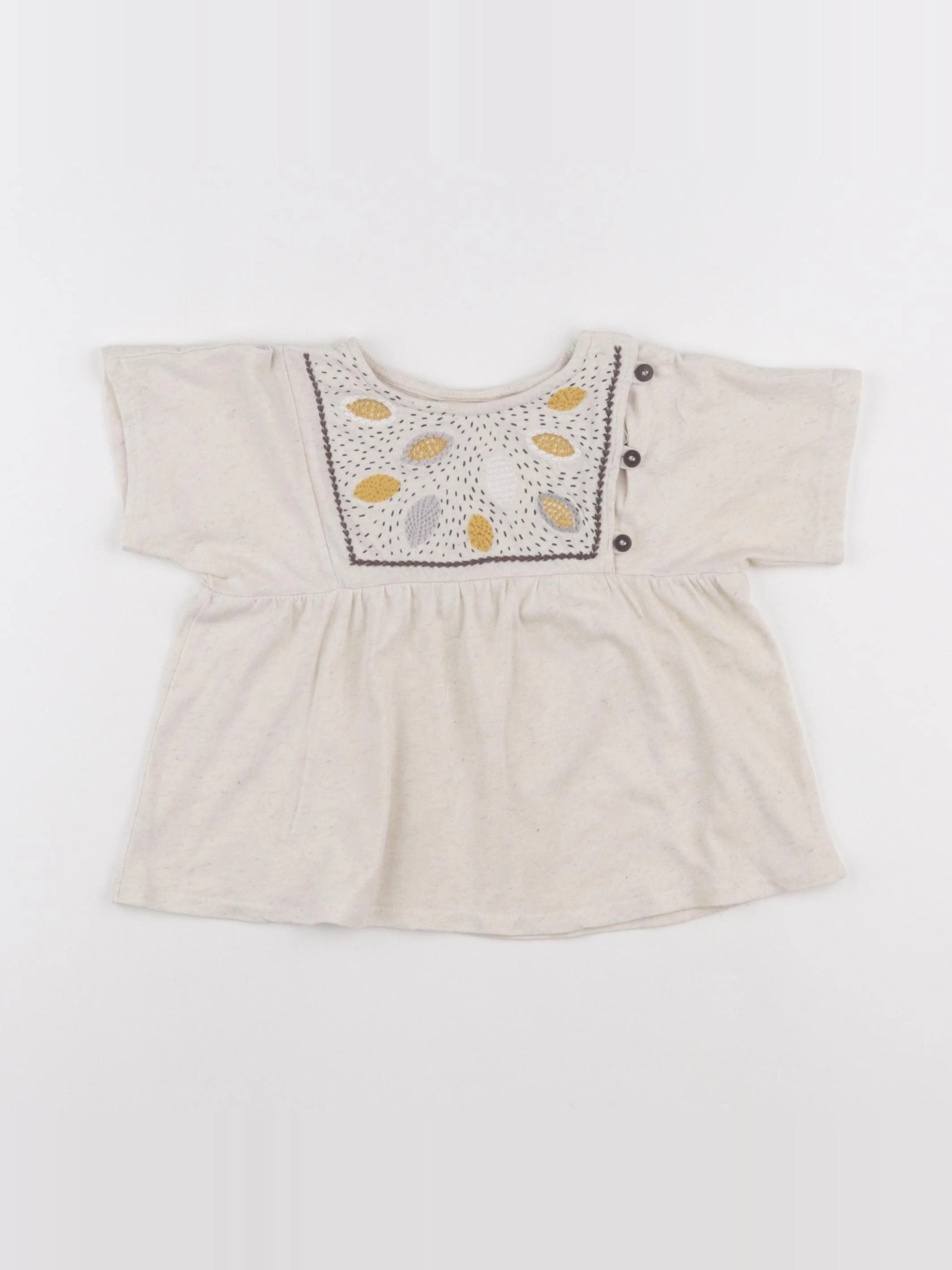 Zara - tee-shirt beige - 2/3 ans
