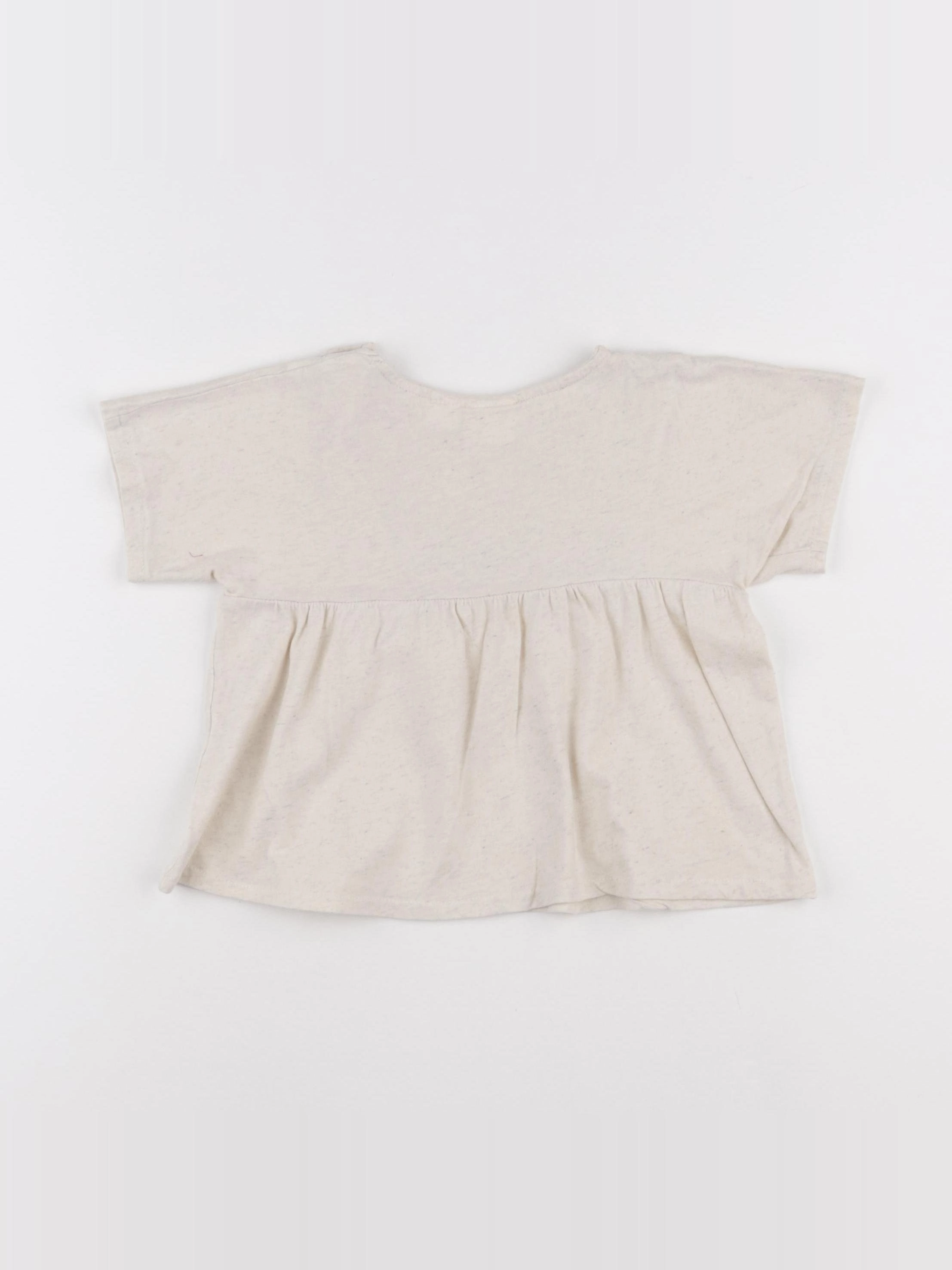 Zara - tee-shirt beige - 2/3 ans