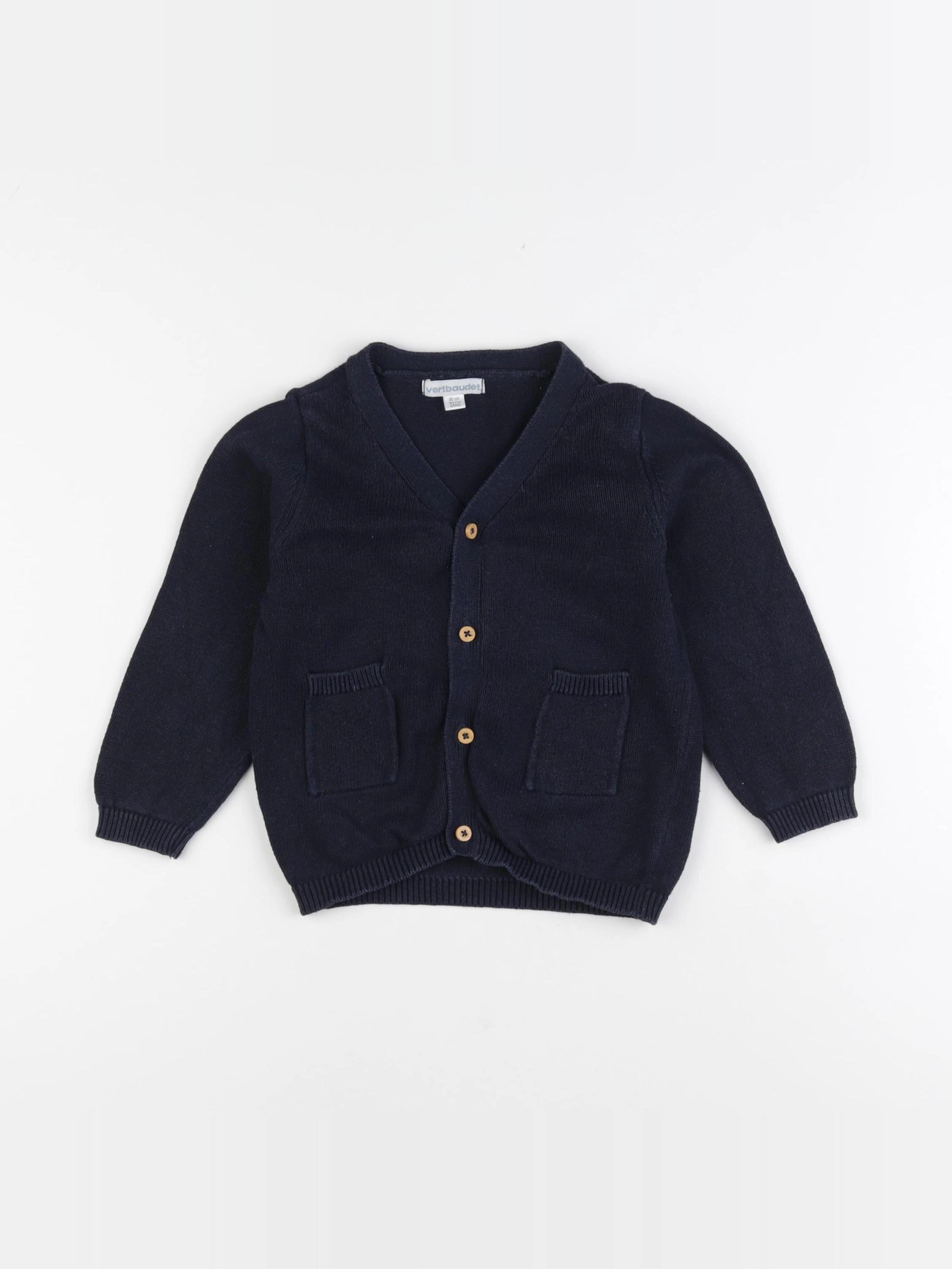 Vertbaudet - gilet bleu - 2 ans