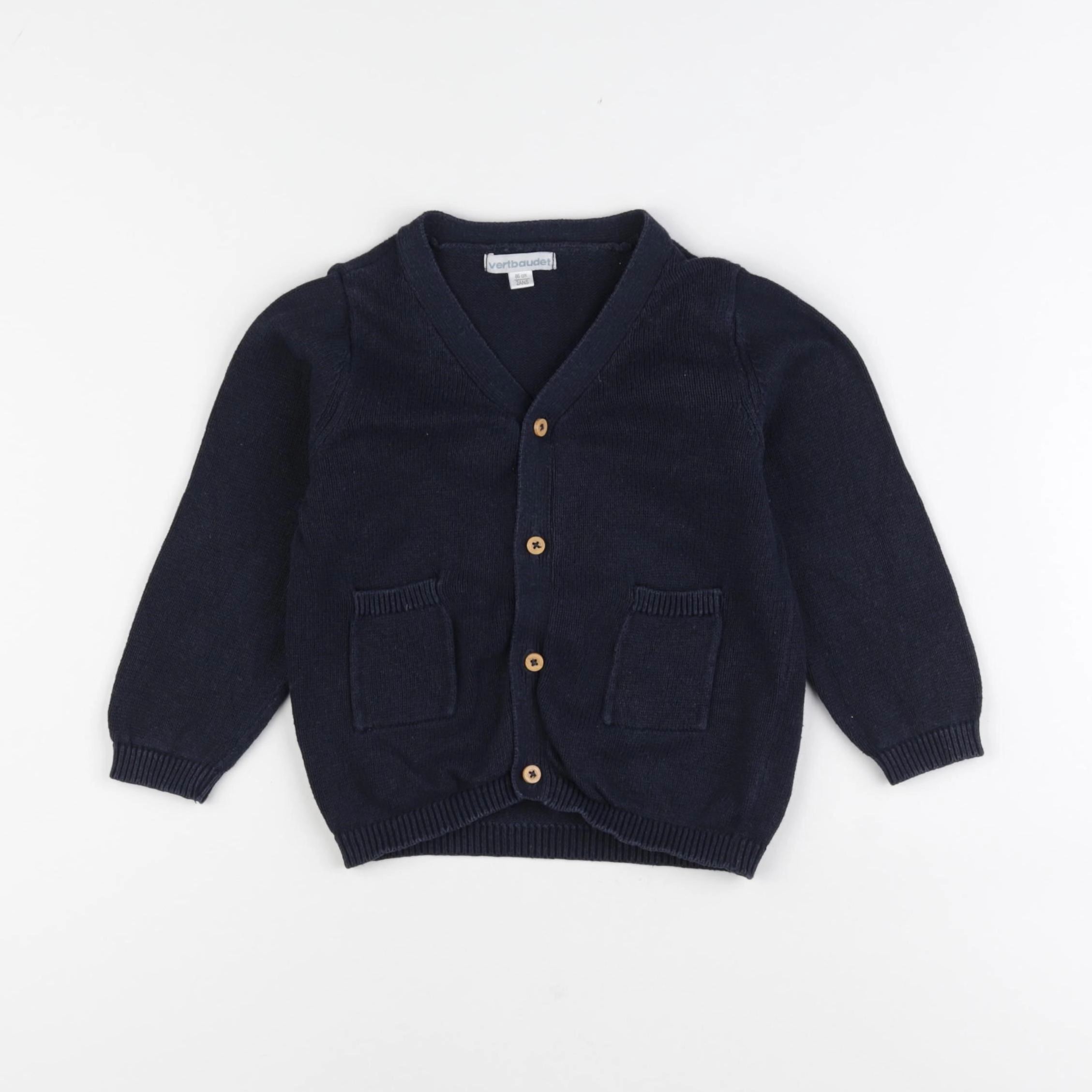Vertbaudet - gilet bleu - 2 ans