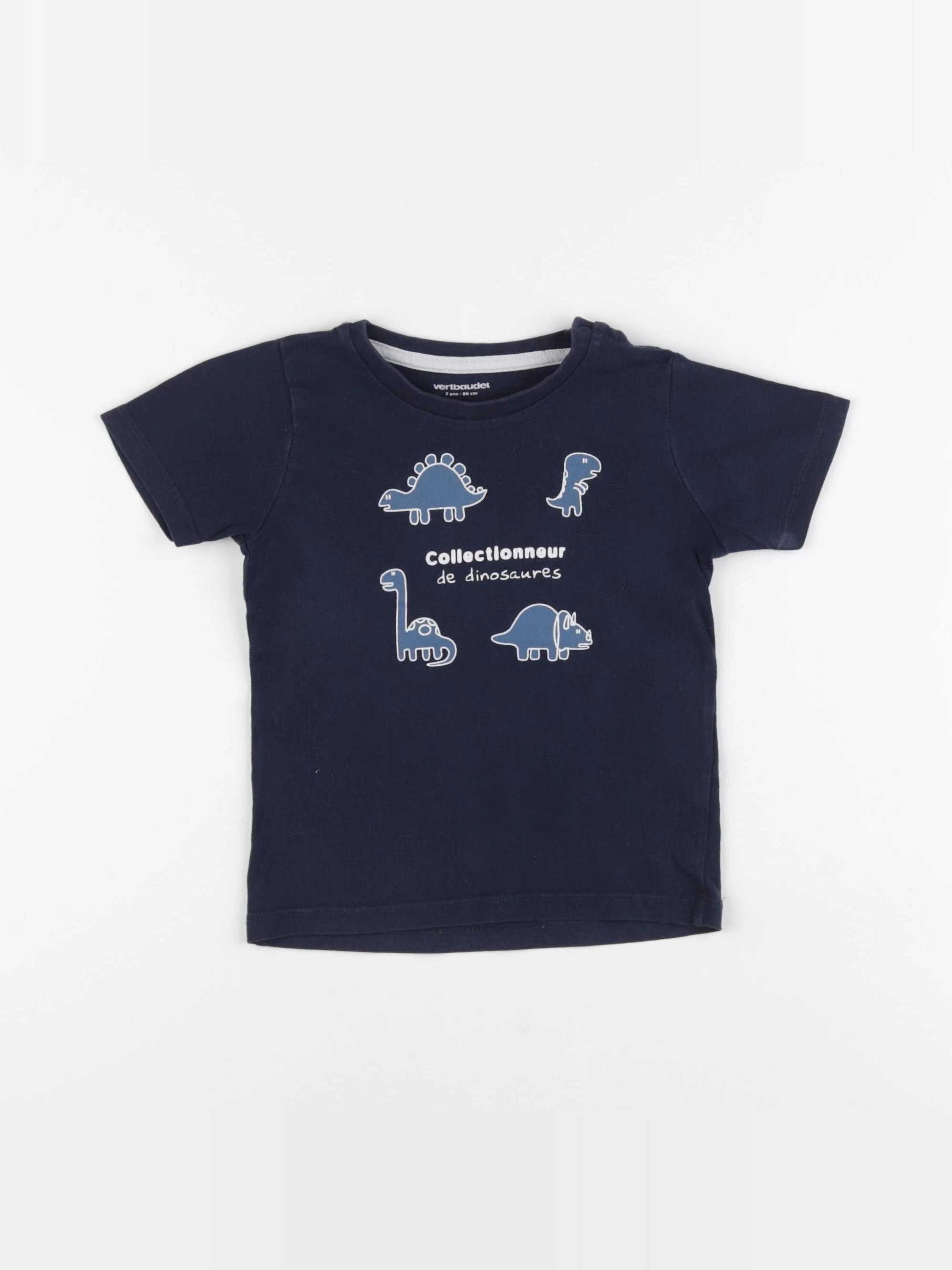 Vertbaudet - tee-shirt bleu - 2 ans