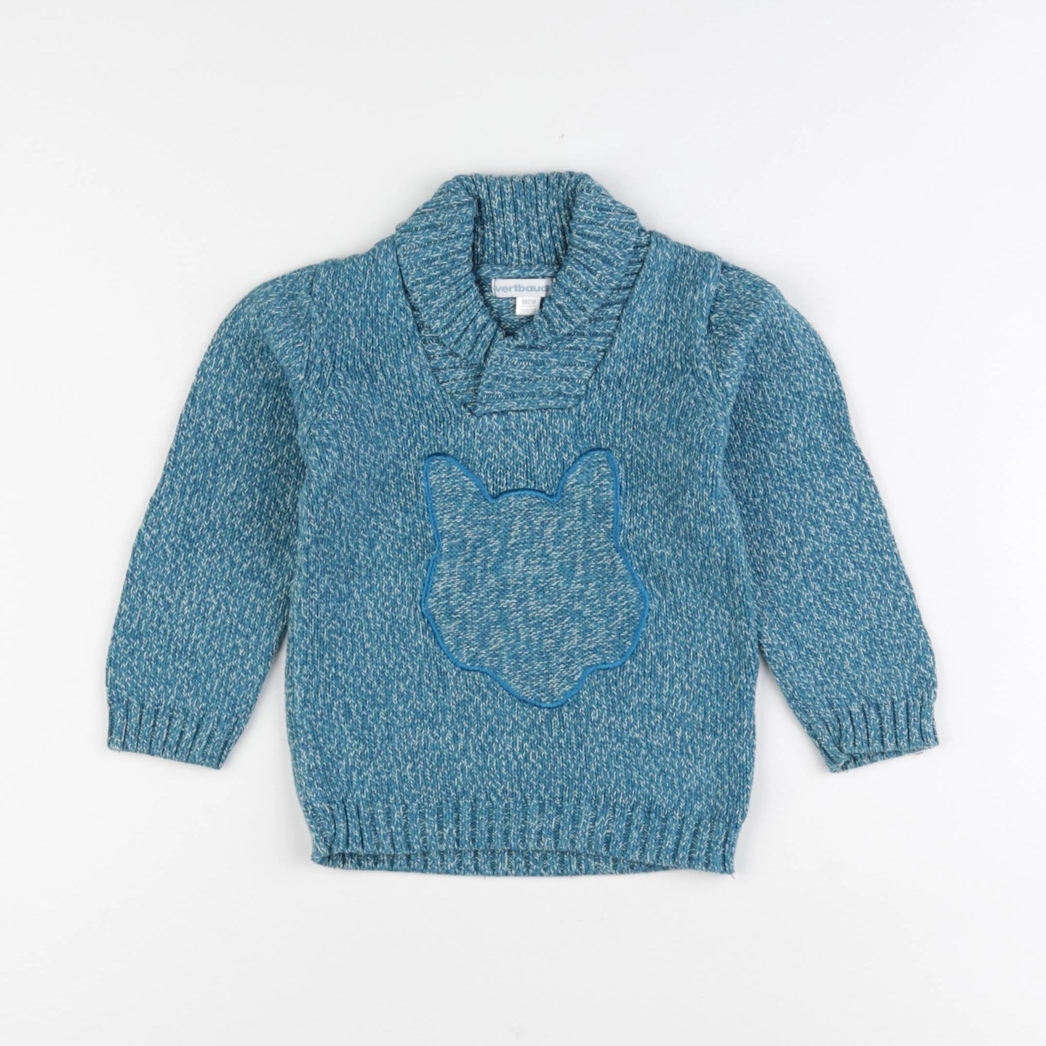 Vertbaudet - pull bleu - 24 mois