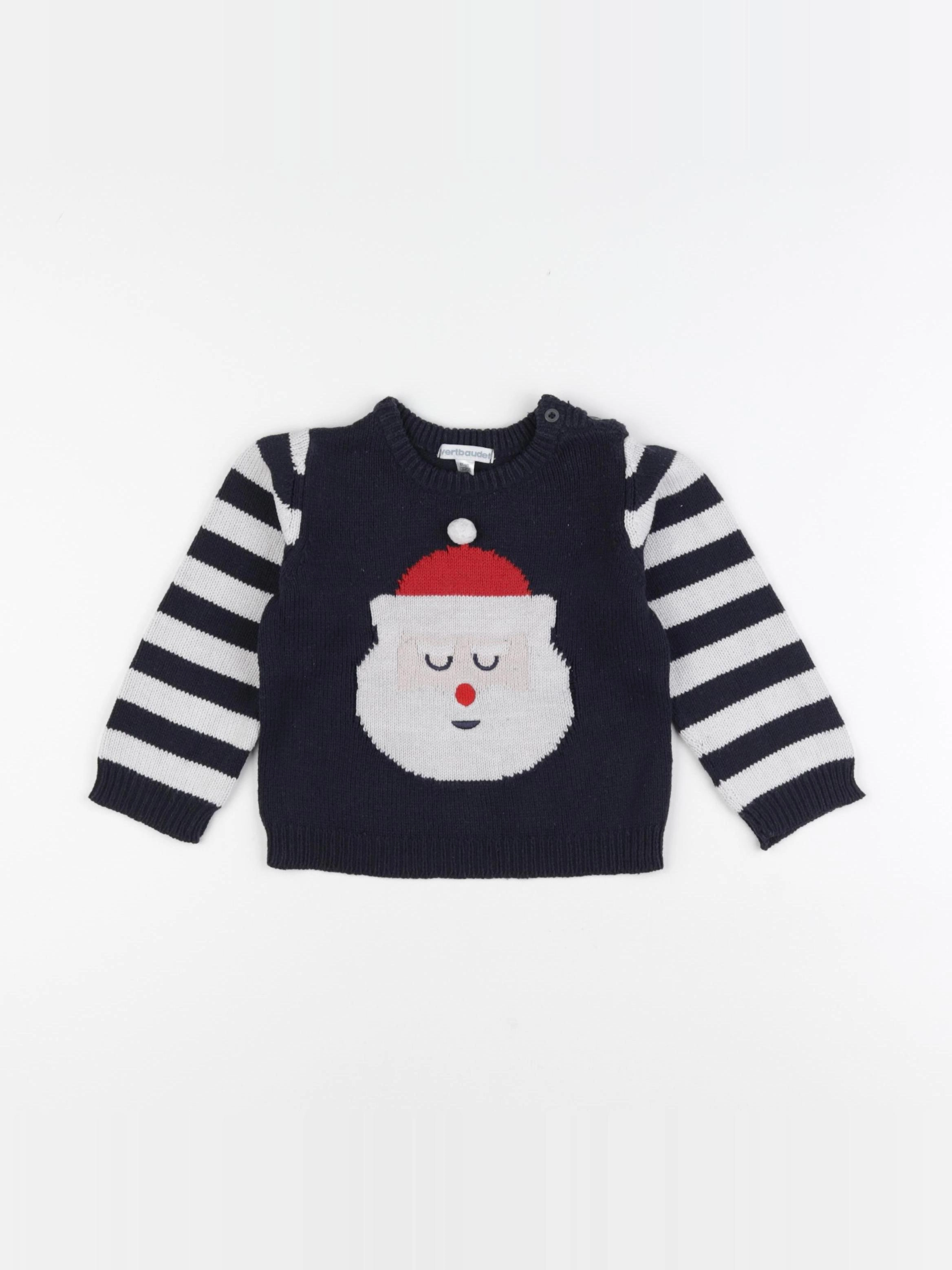 Vertbaudet - pull bleu - 18 mois