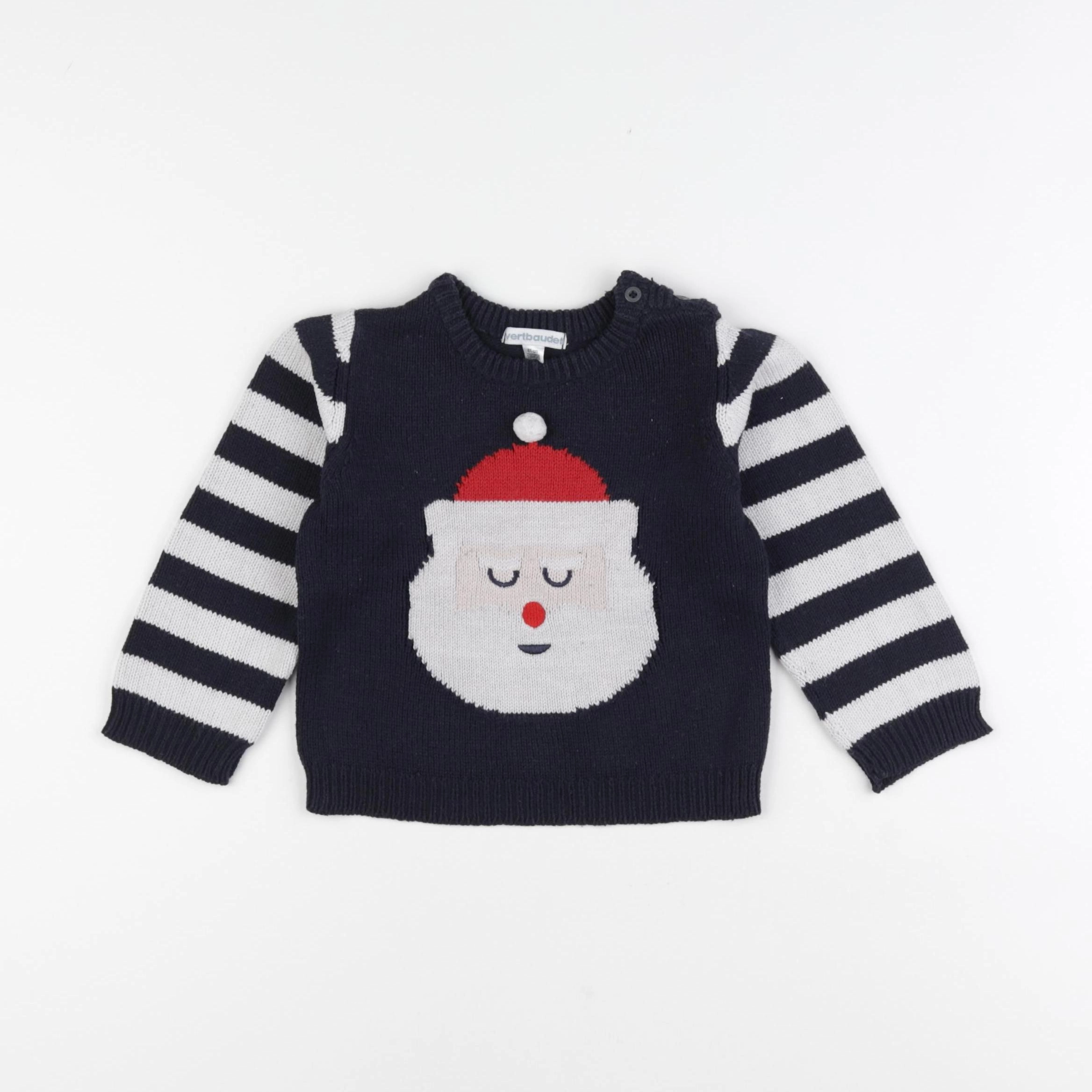 Vertbaudet - pull bleu - 18 mois