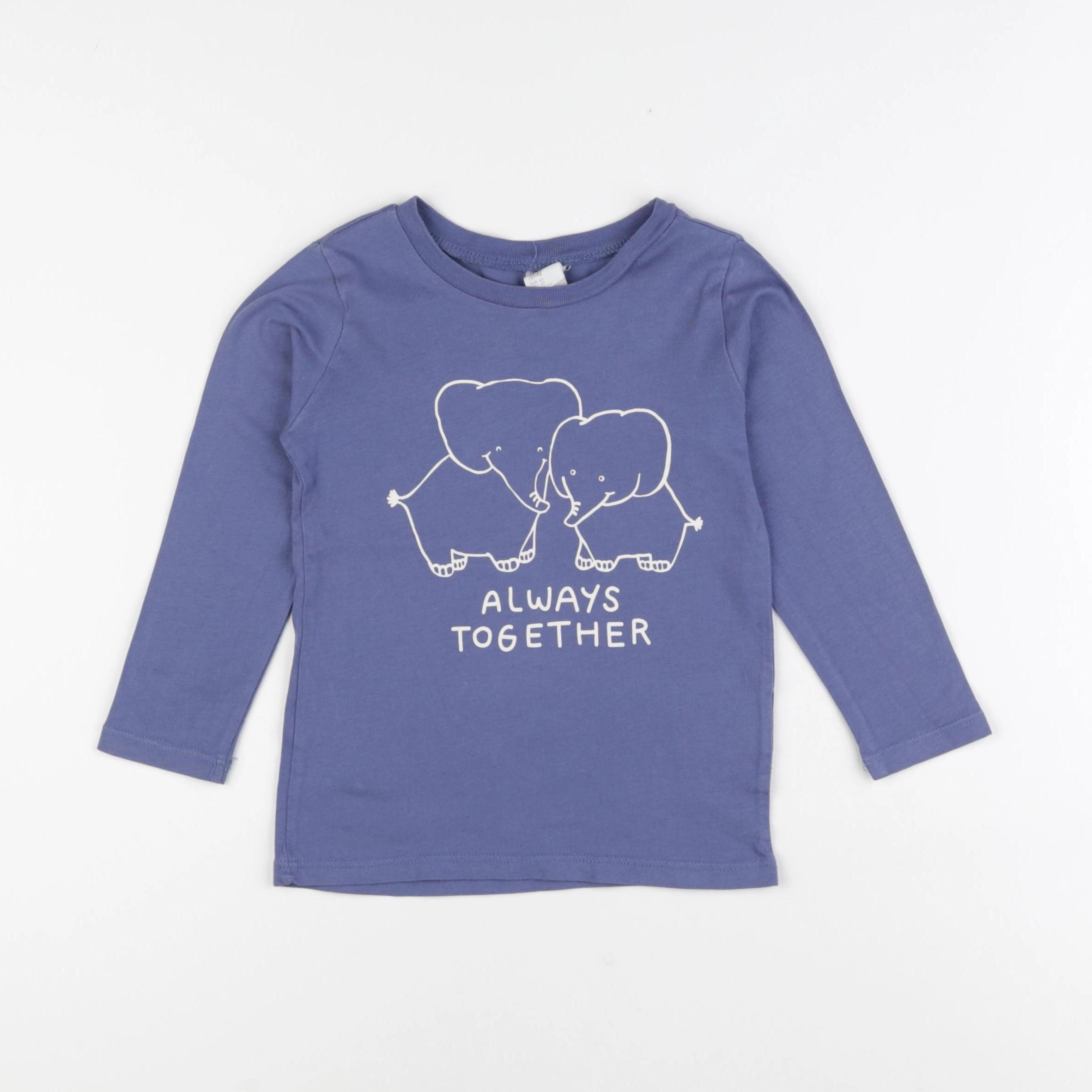 H&M - tee-shirt bleu - 18/24 mois
