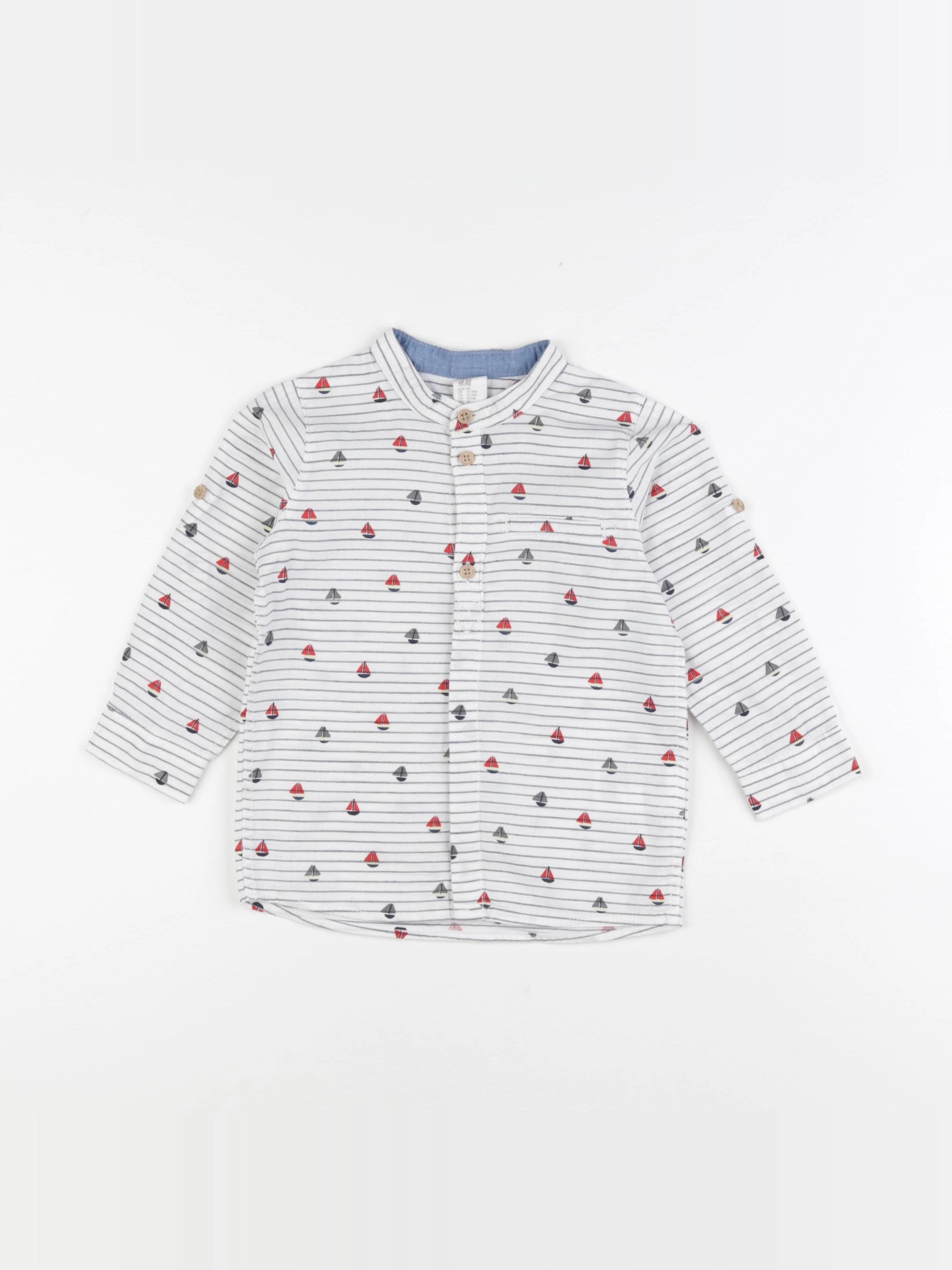 H&M - chemise blanc - 12/18 mois