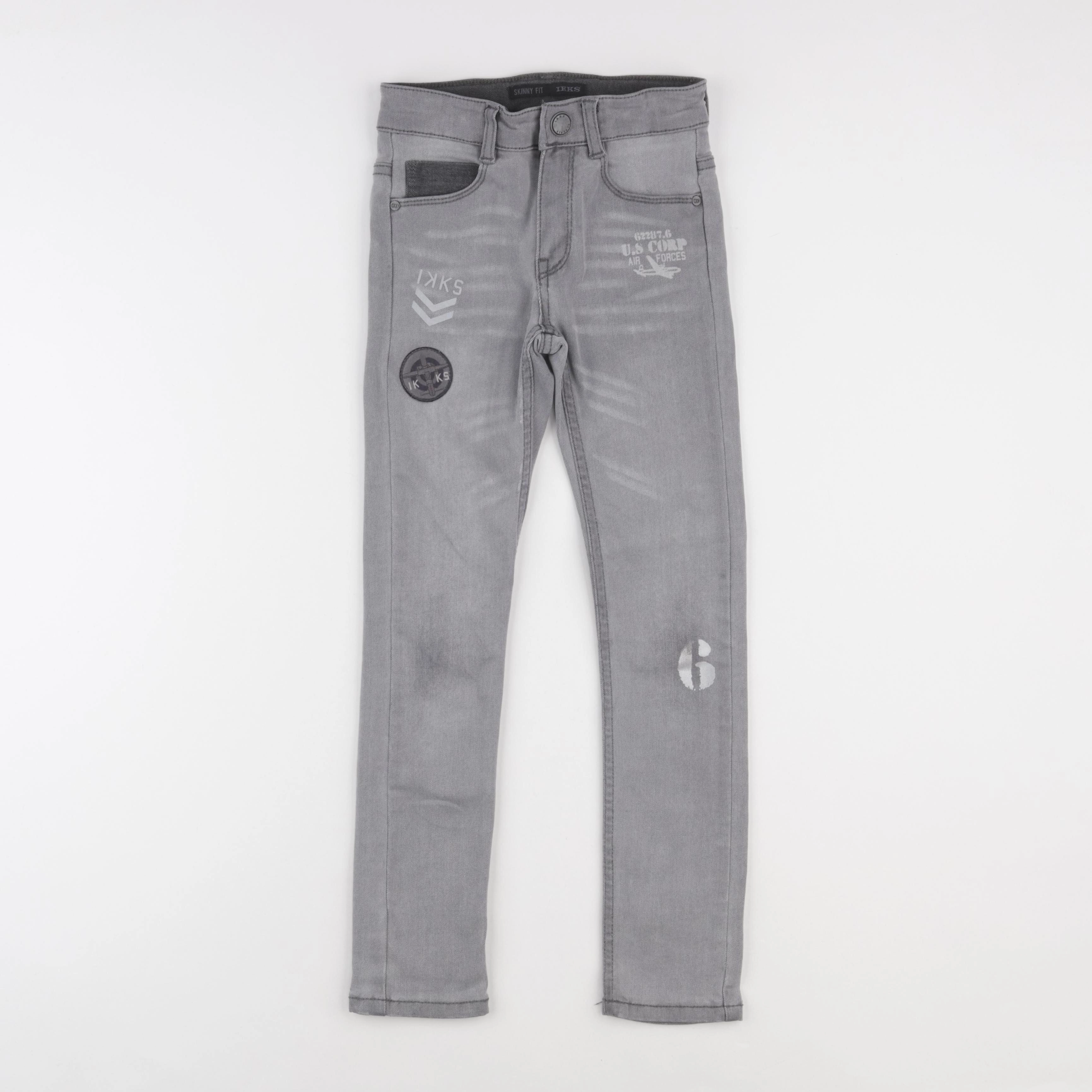 IKKS - jean gris - 8 ans