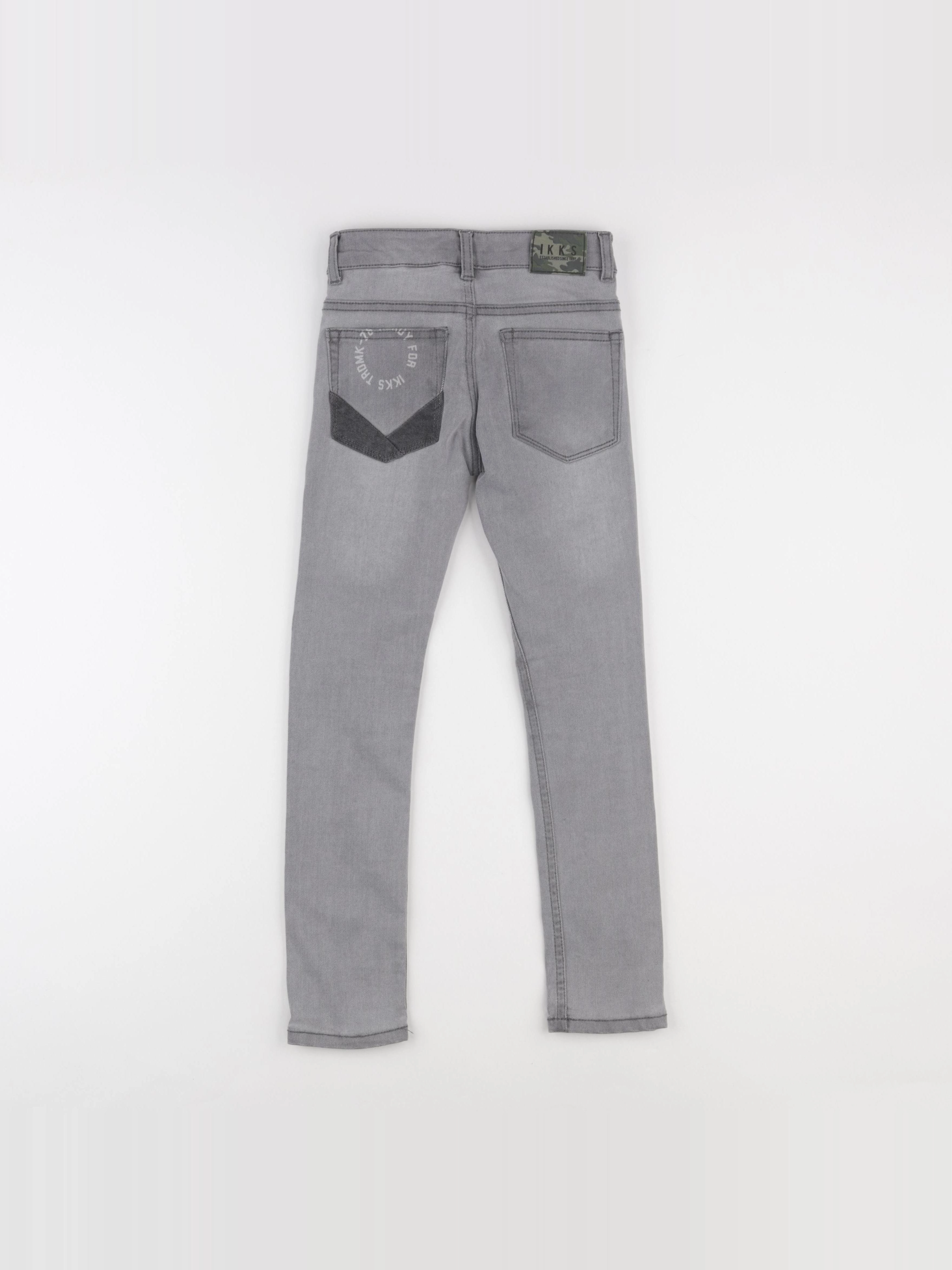 IKKS - jean gris - 8 ans