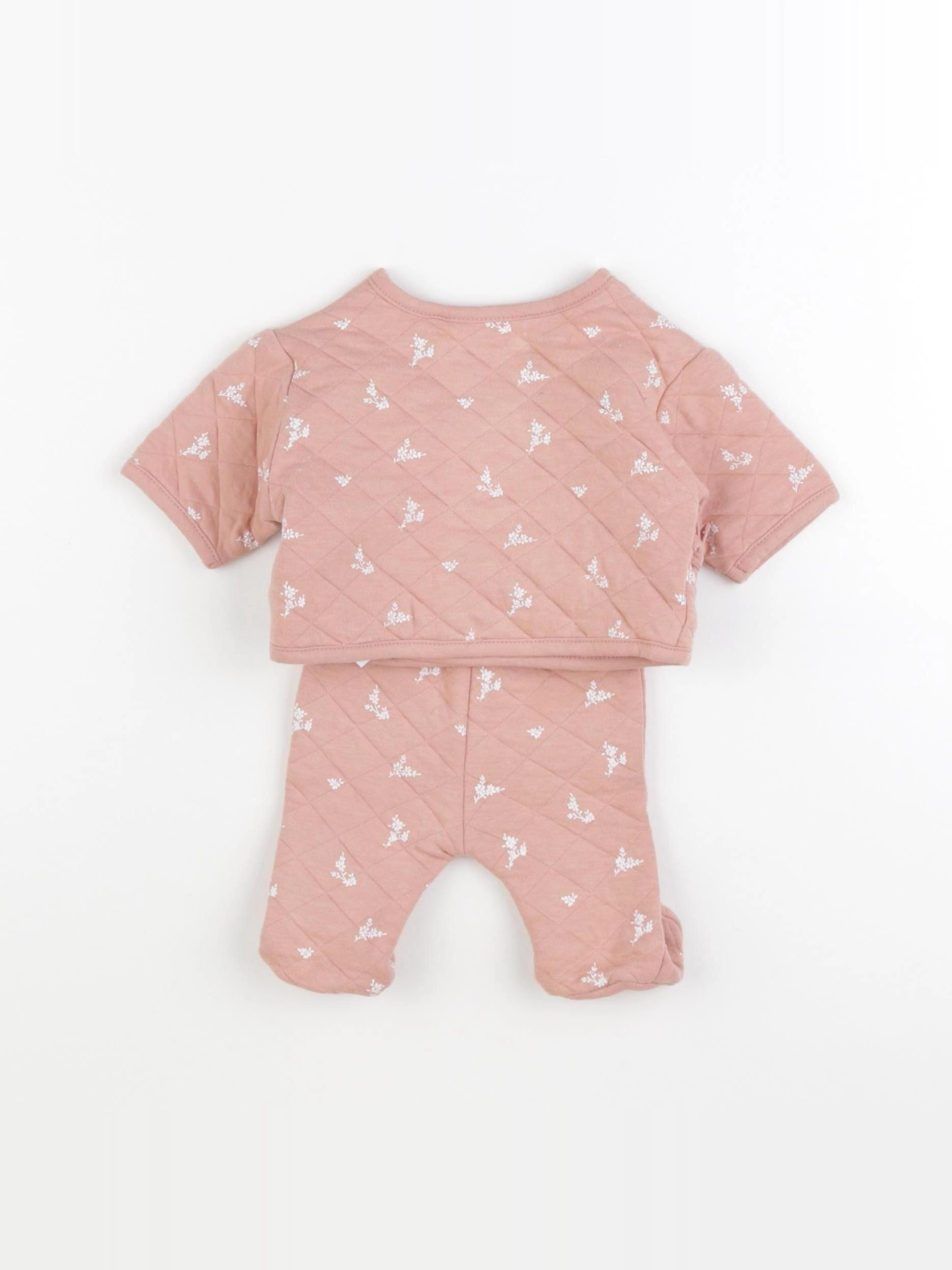 Vertbaudet - ensemble rose - 0 mois